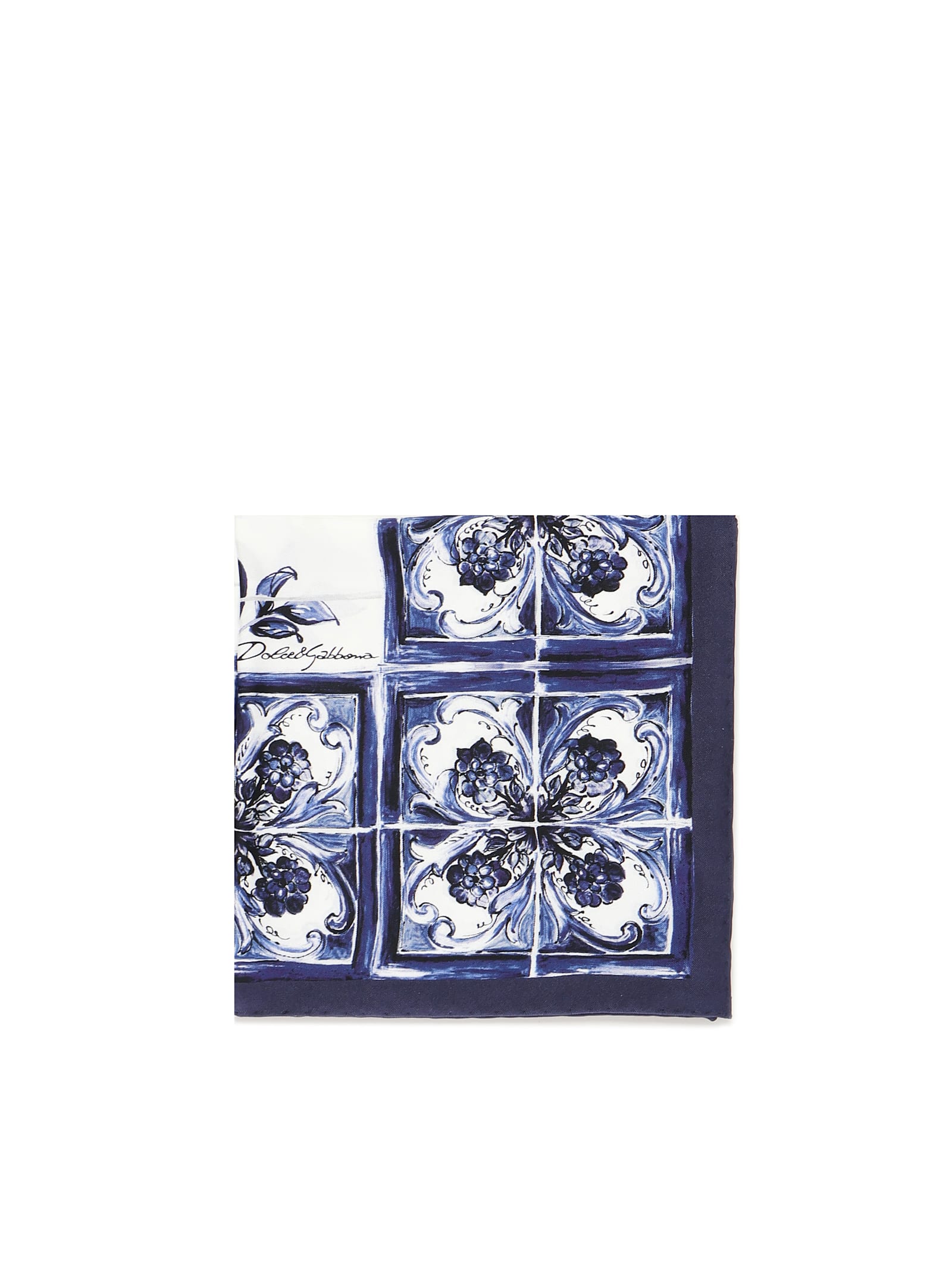 Dolce & Gabbana Majolica Print Twill Scarf