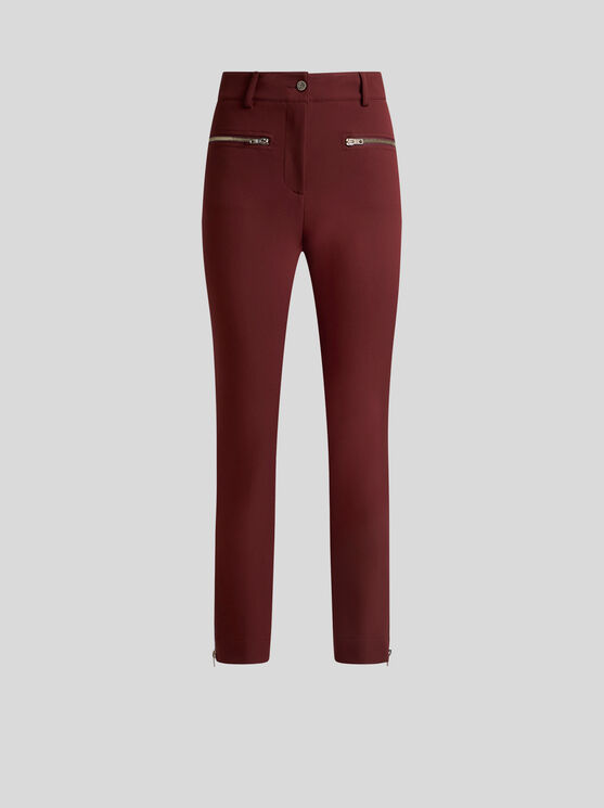 Etro, Pantalon Ajusté Zippé, Femme, Taille 36