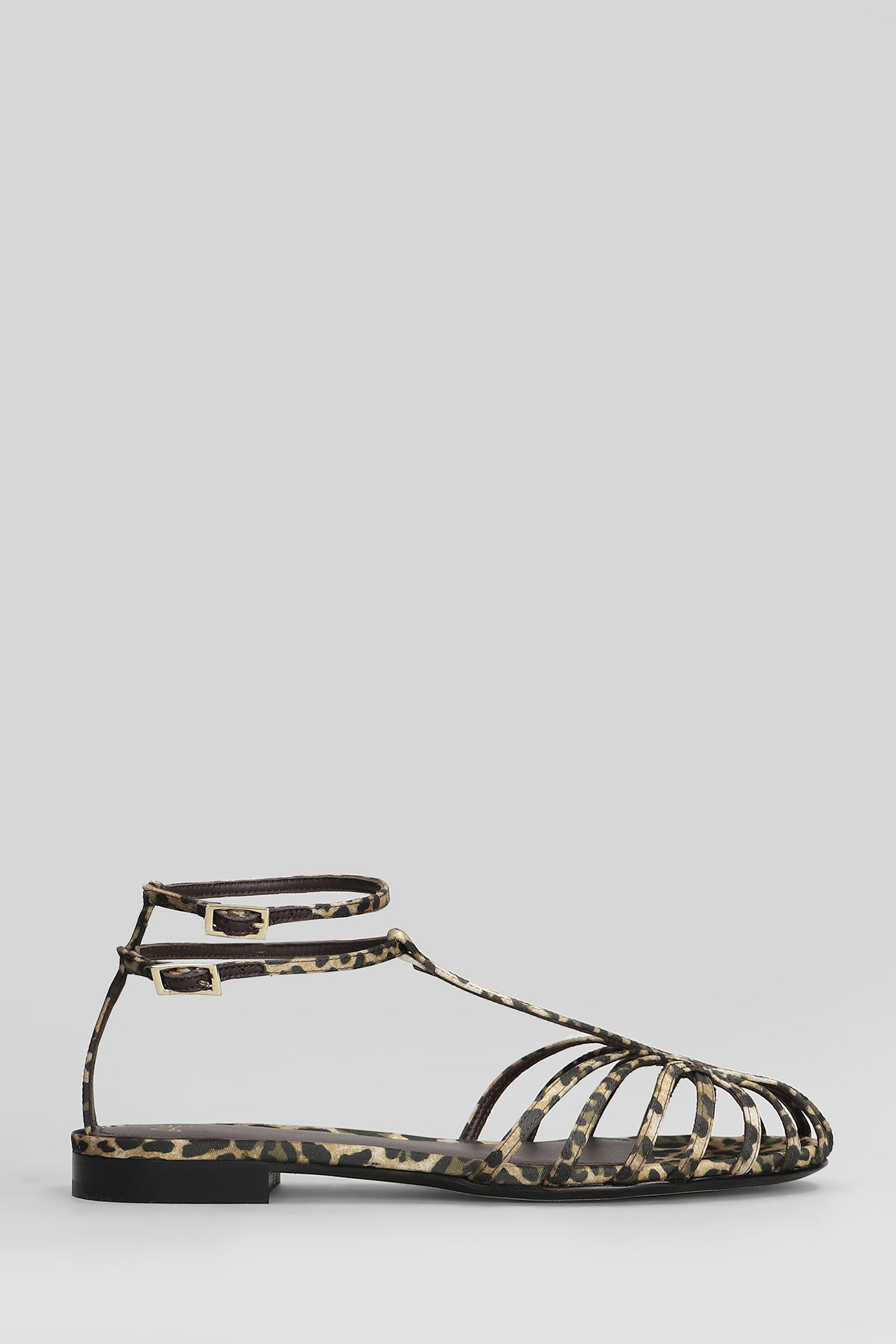 Alevì Elena 005 Flats In Animalier Satin