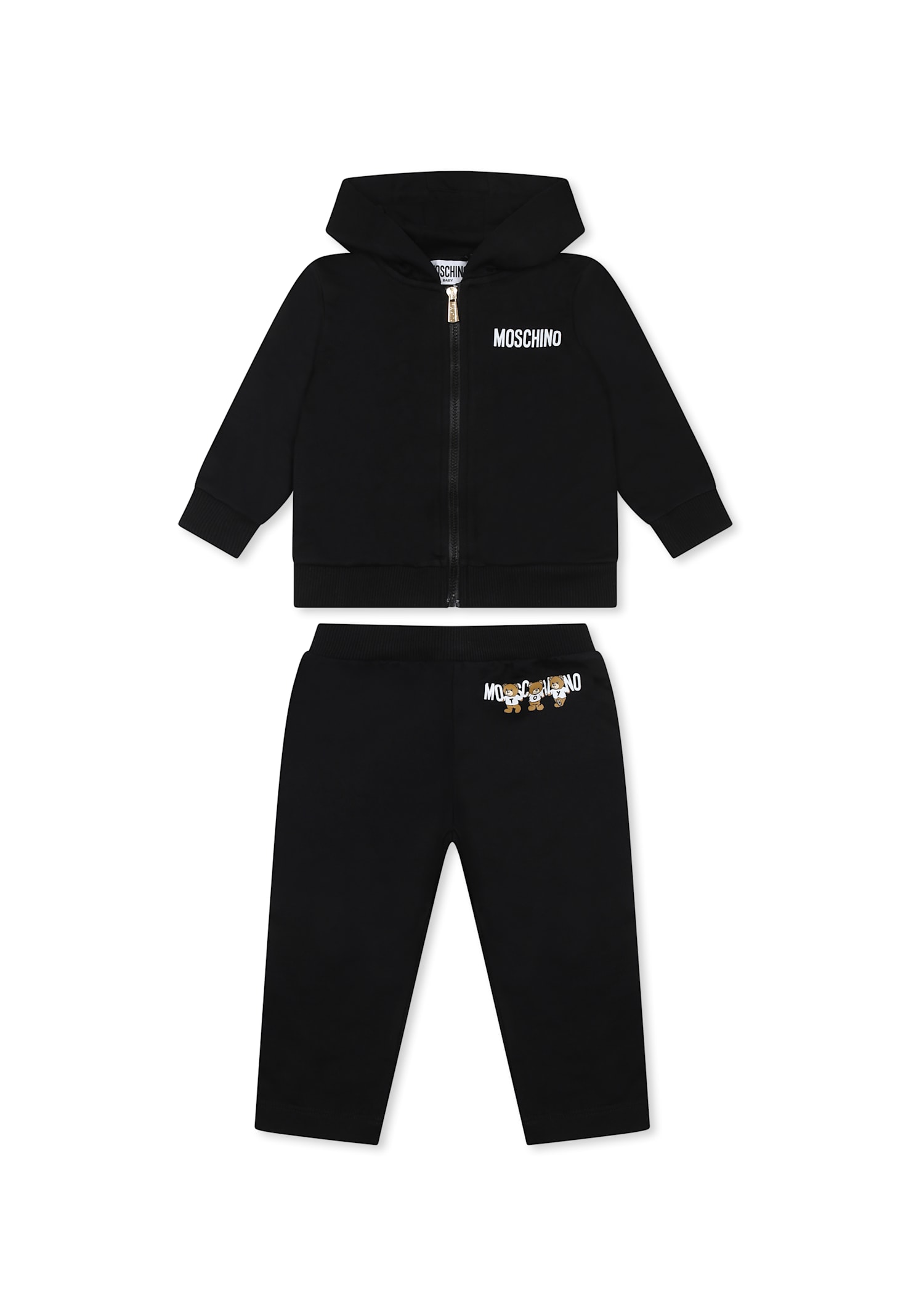 Moschino Black Suit For Babykids With Teddy Bears