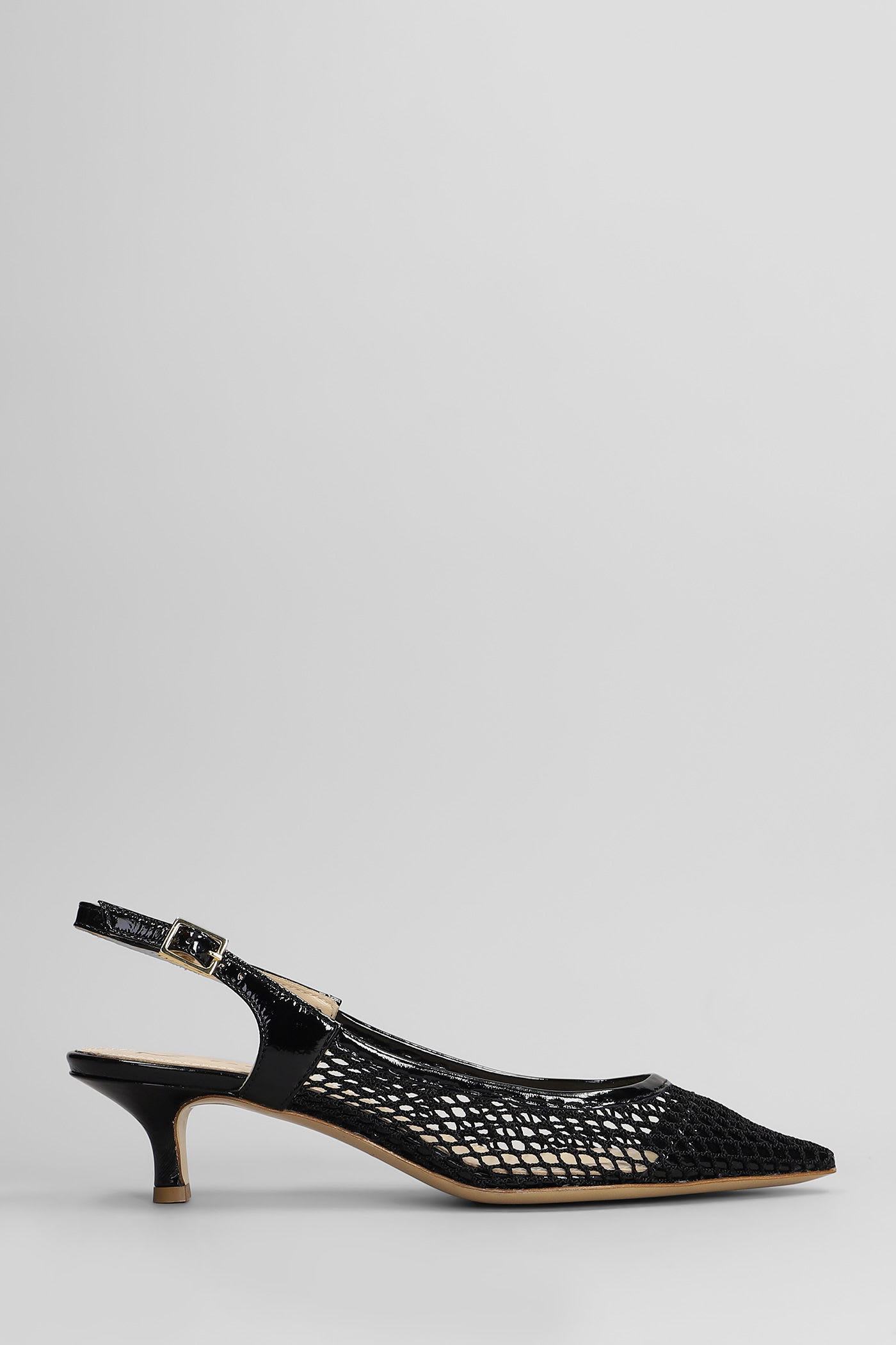 Fabio Rusconi Pumps In Black Leather And Fabric