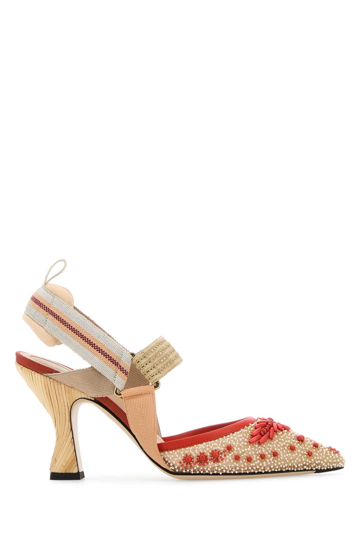 Fendi Embellished Fabric Colibrã¬ Pumps