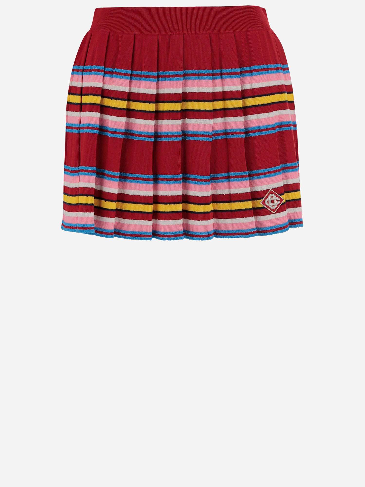 Casablanca Viscose Blend Miniskirt With Striped Pattern