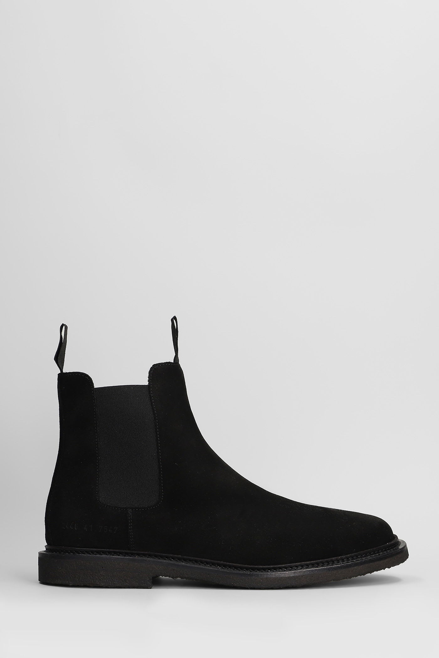 Common Projects Chelsea Ankle Boots In Black Suede