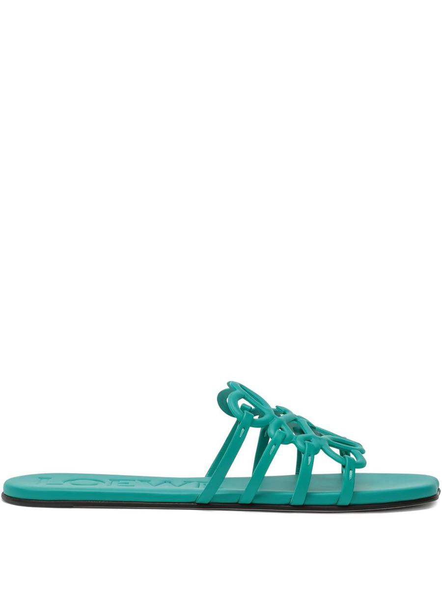 Loewe x Paula's Ibiza Petal Anagram Leather Sandals
