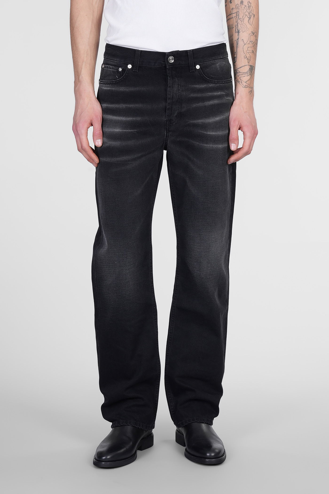 Séfr Jeans In Black Cotton