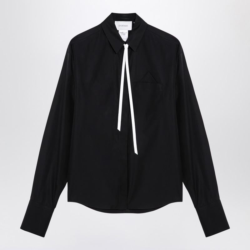 Sportmax Black Popeline Gesso Shirt