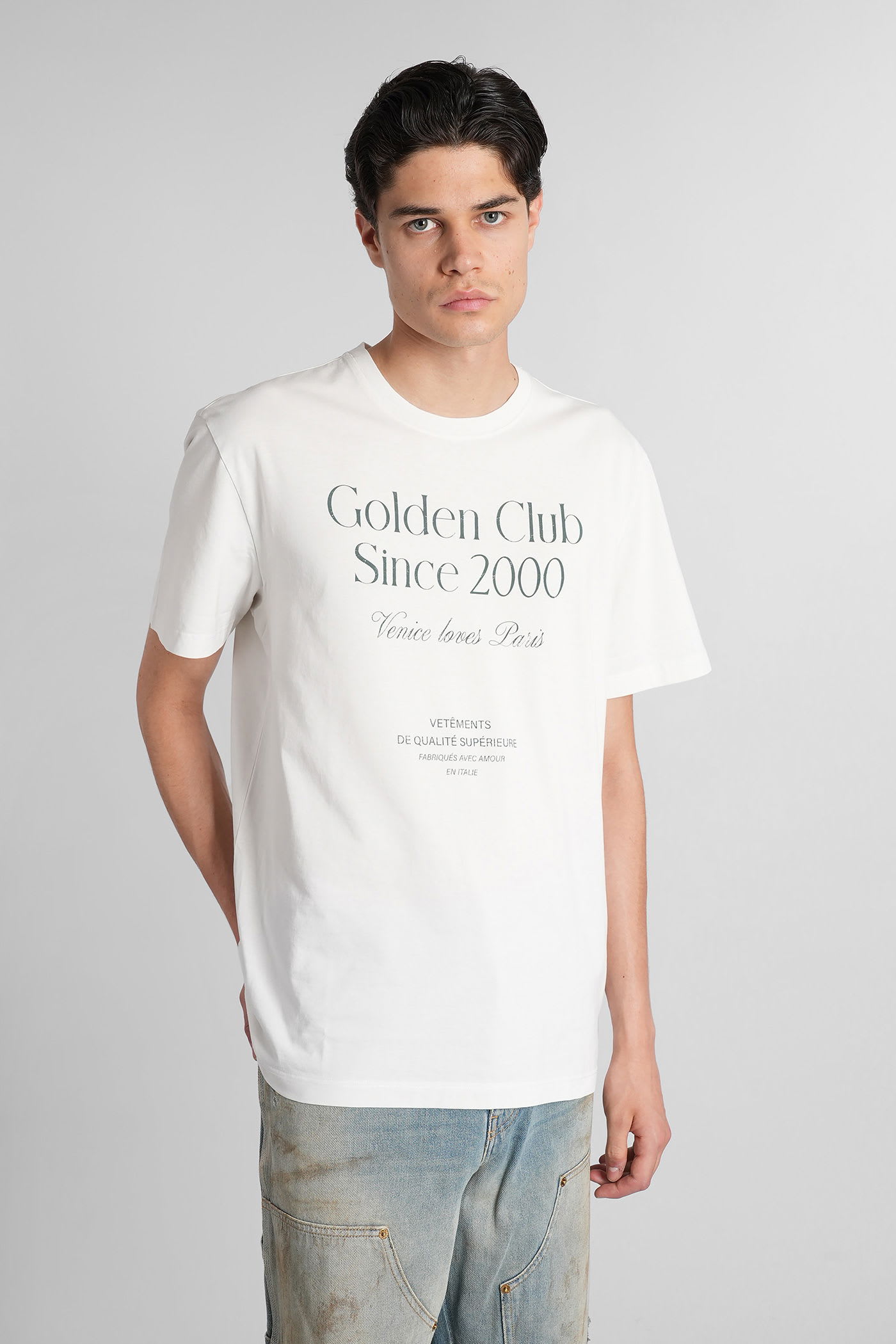 Golden Goose T-shirt In White Cotton
