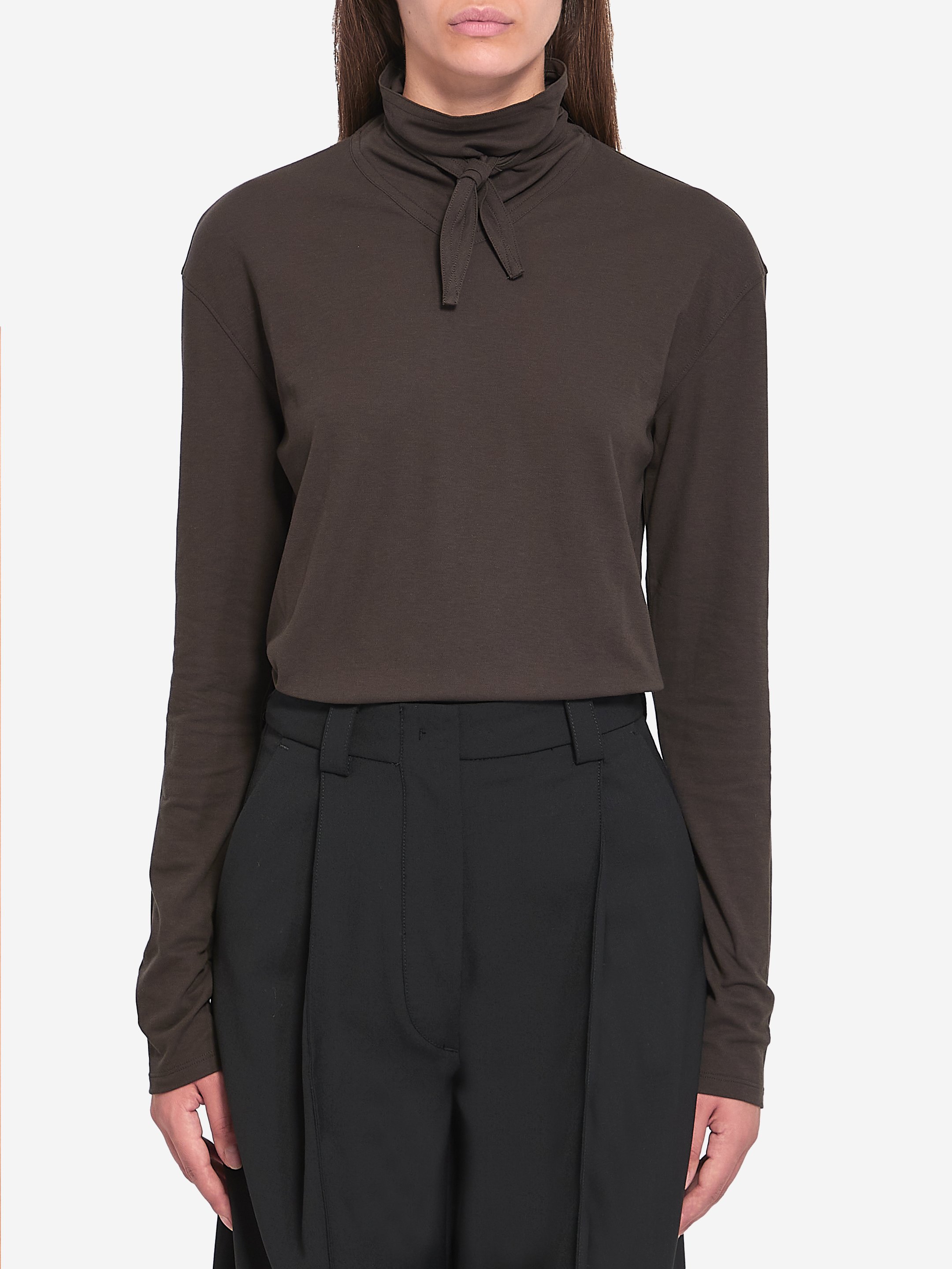 Long sleeve foulard top