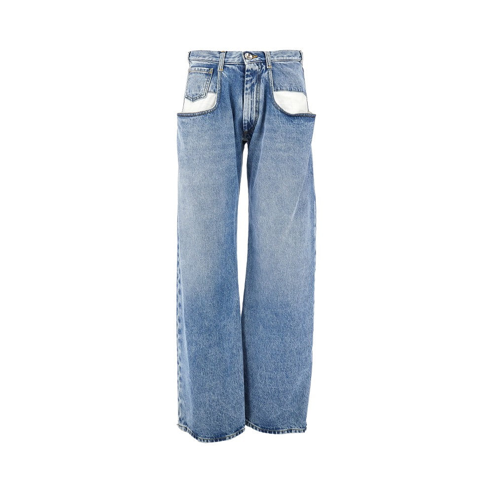 MAISON MARGIELA 女士直筒低腰口袋牛仔裤