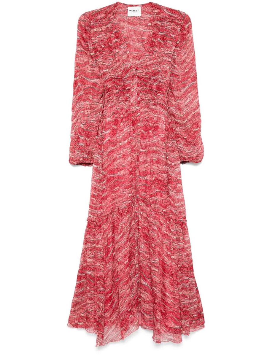 Isabel Marant Étoile Amara Long Gathered Muslin Dress Clothing