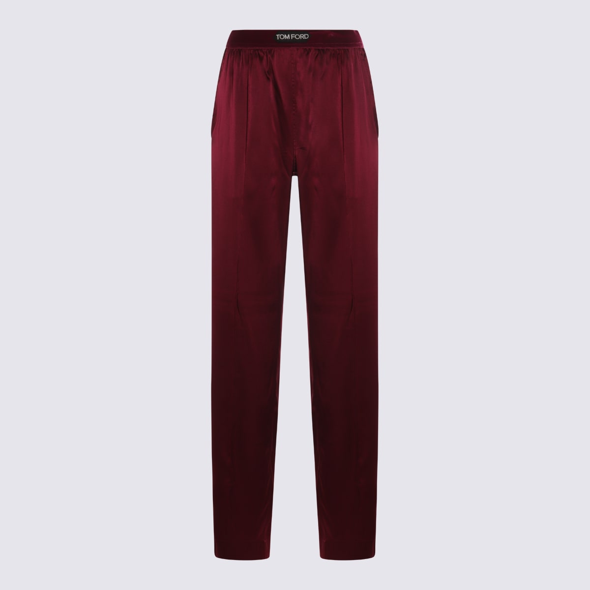 Tom Ford Dark Red Silk Pj Pants