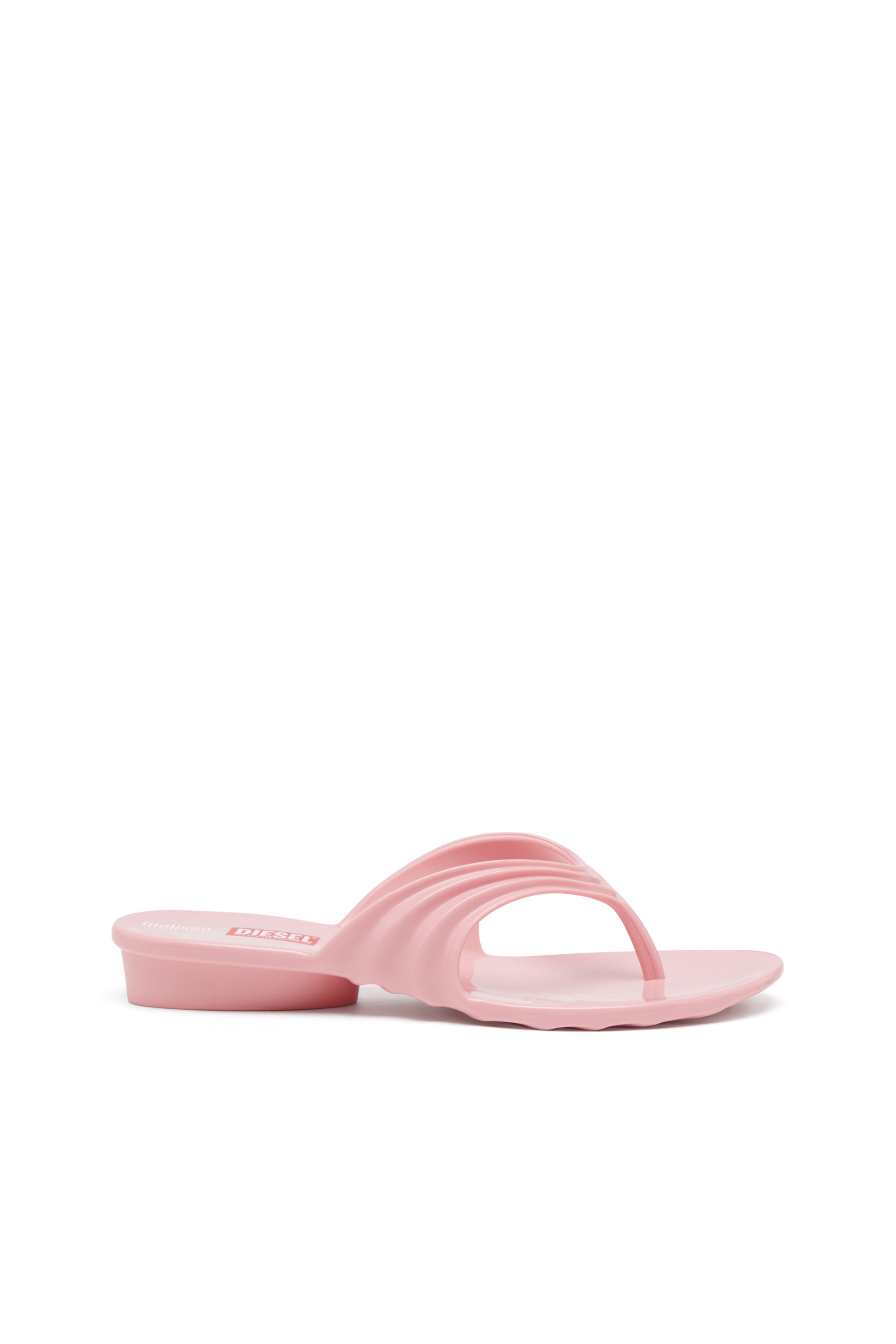 Diesel - Sculptural flip-flops in Melflex - Sandals - Woman - Pink