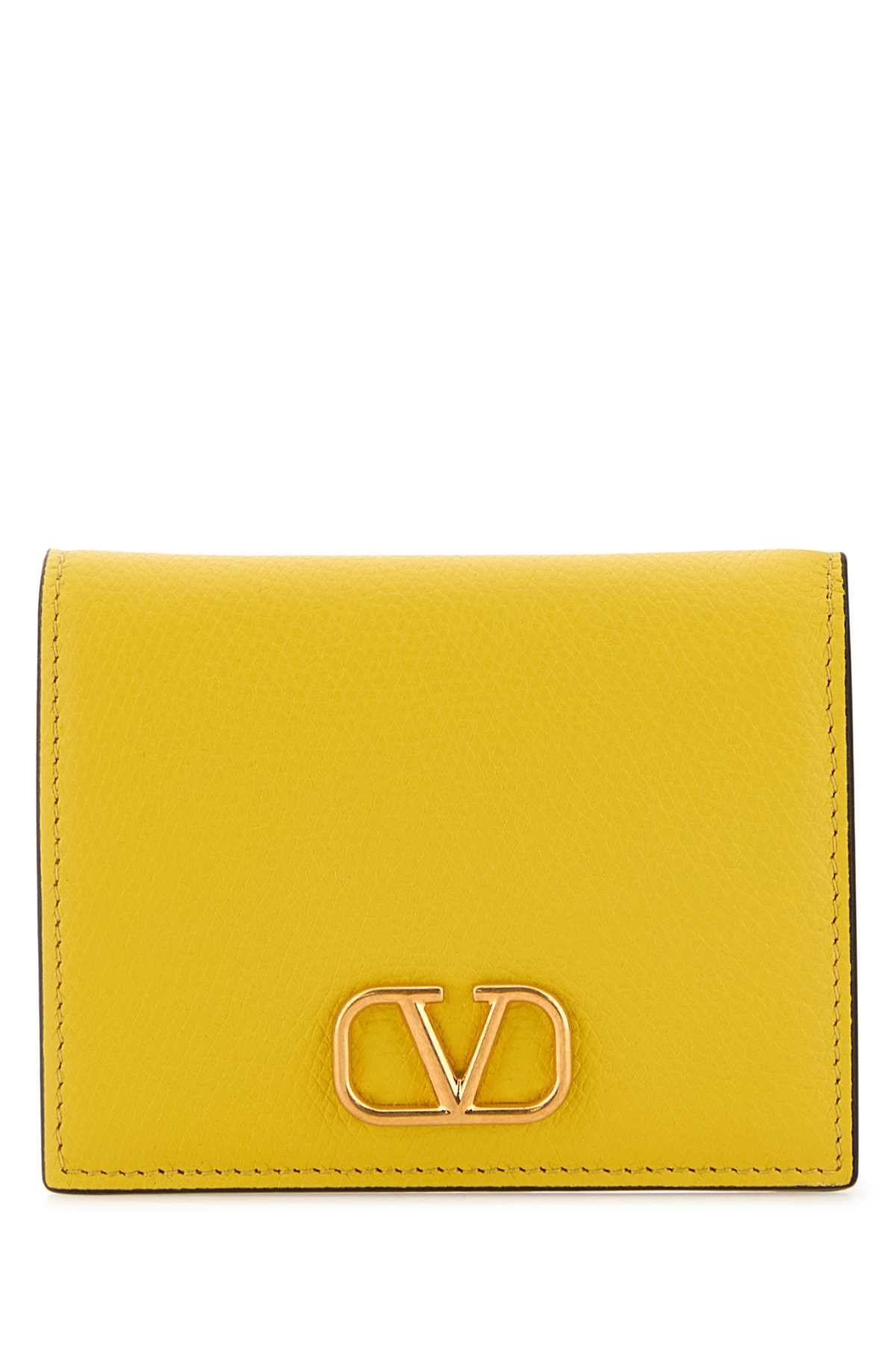 Valentino Garavani Yellow Leather Wallet