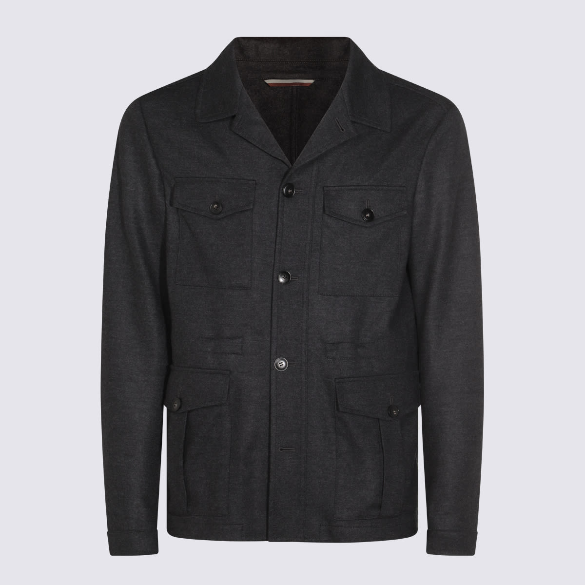 Canali Grey Wool Casual Jacket