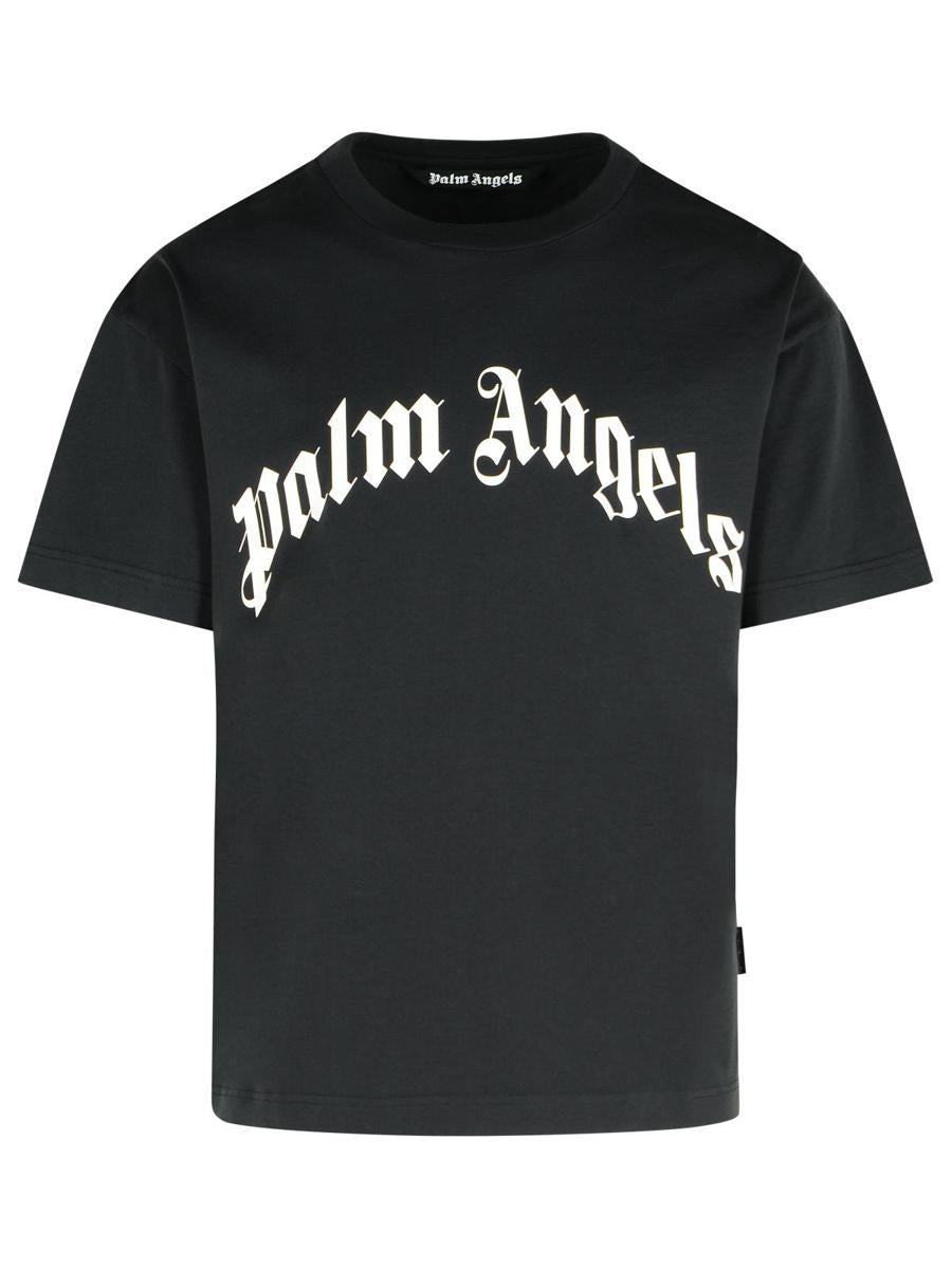 Palm Angels Black Cotton T-Shirt