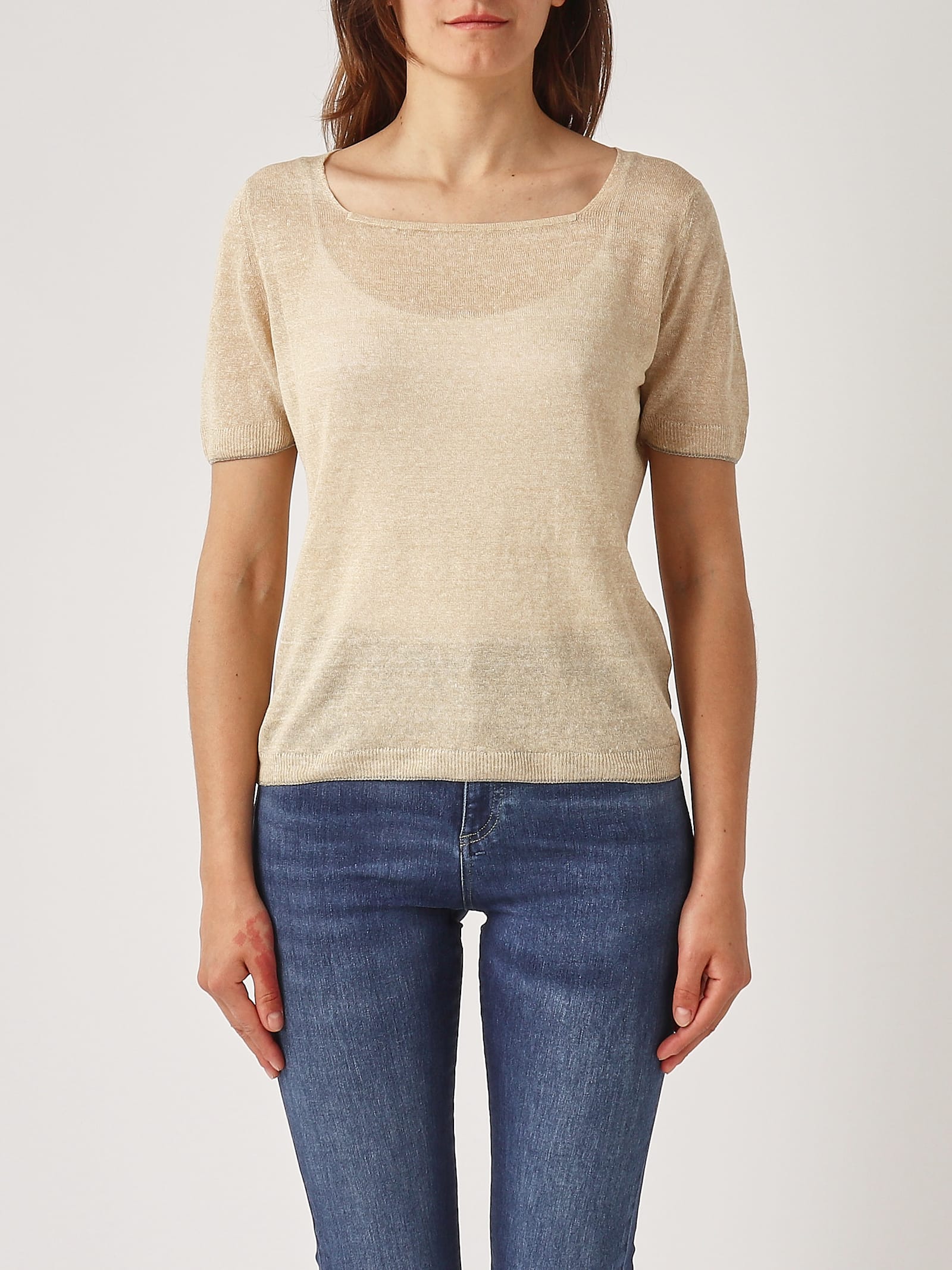 Gran Sasso Pullover M/m Bordi Lurex Sweater