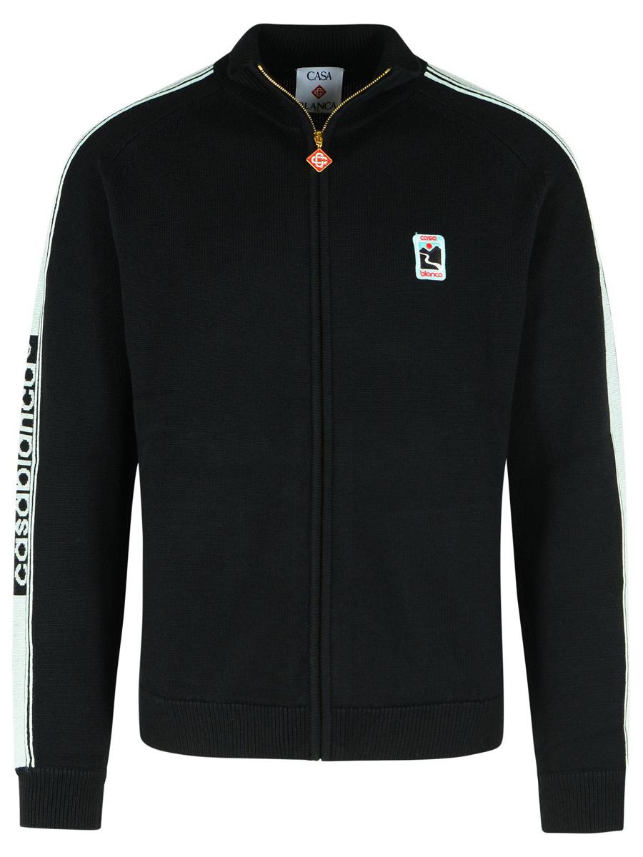 Casablanca Black Merino Wool Sweatshirt