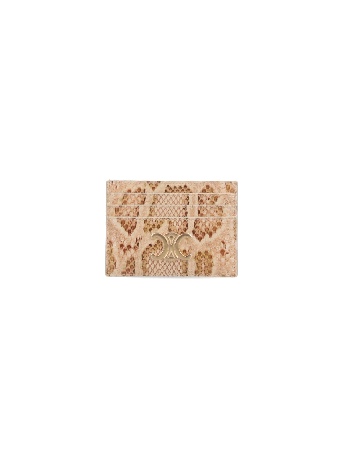 Celine triomphe Python Leather Card Holder