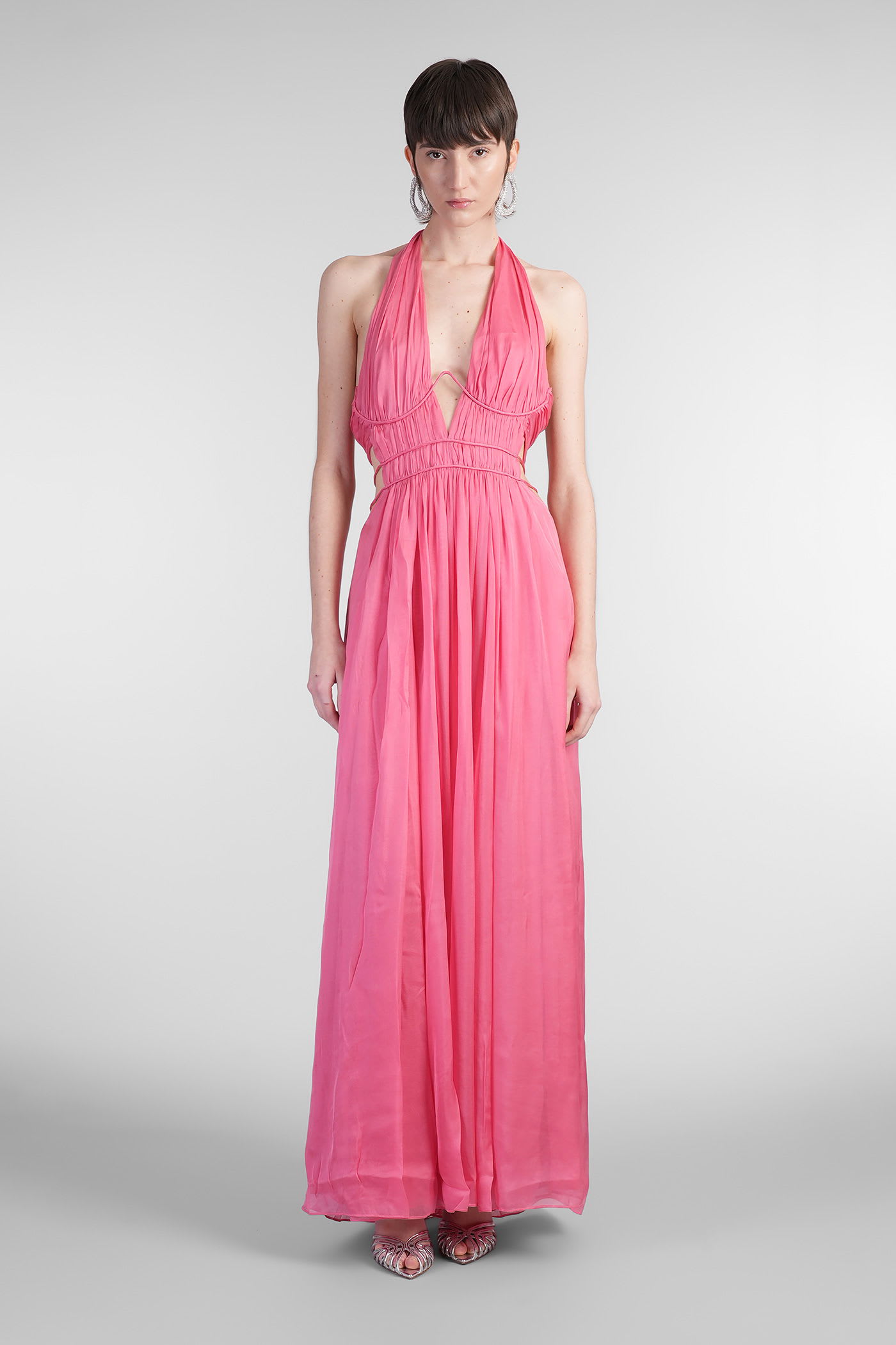 Cult Gaia Aashvi In Fuxia Silk