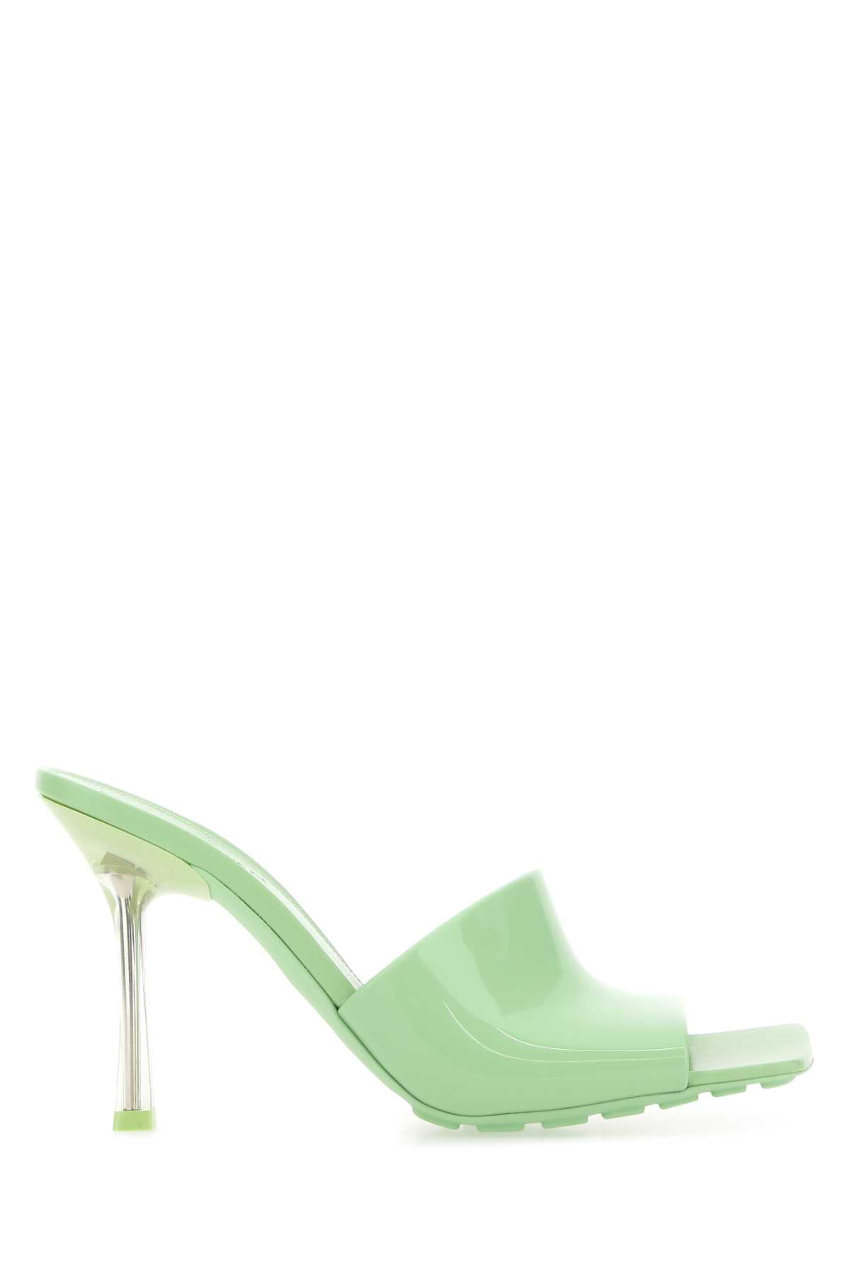 Bottega Veneta Pastel Green Pvc Stretch Mules