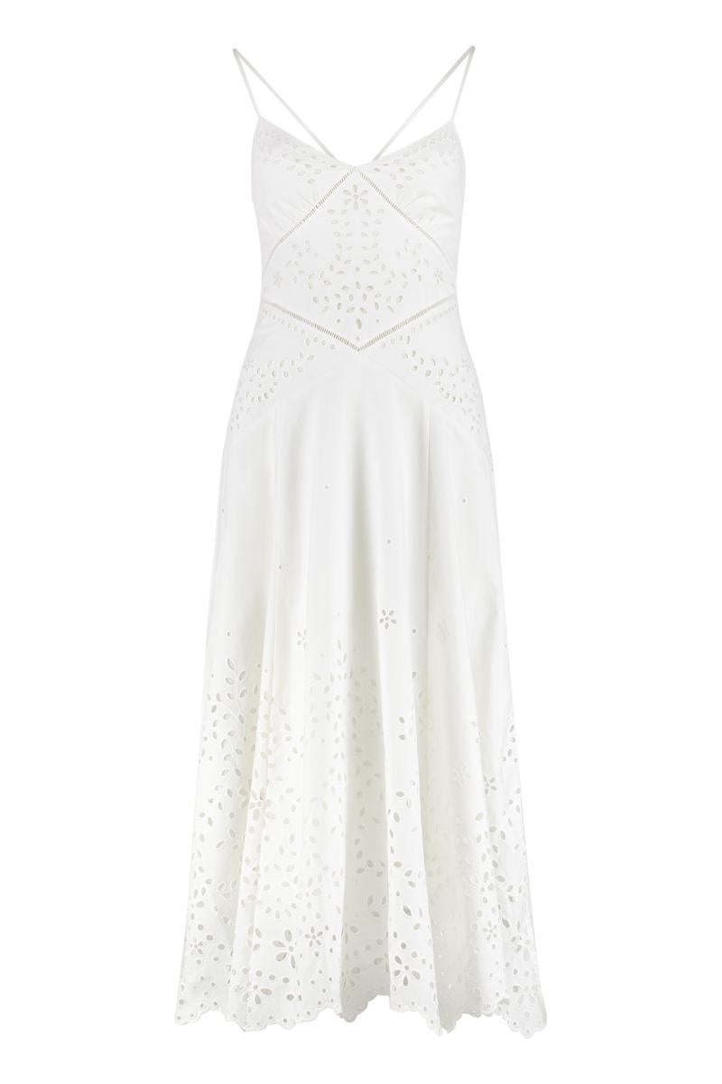 Self-Portrait Embroidered Midi Dress