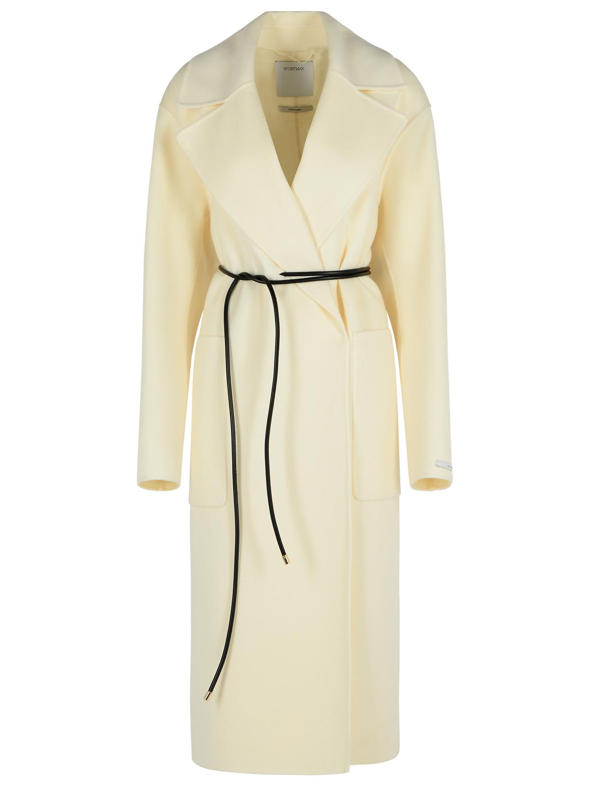 SportMax abate Milk Virgin Wool Dressing Gown Coat