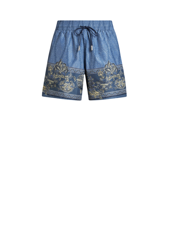 Etro, Short De Bain À Imprimé Floral, Homme, Bleu, Taille 3XL