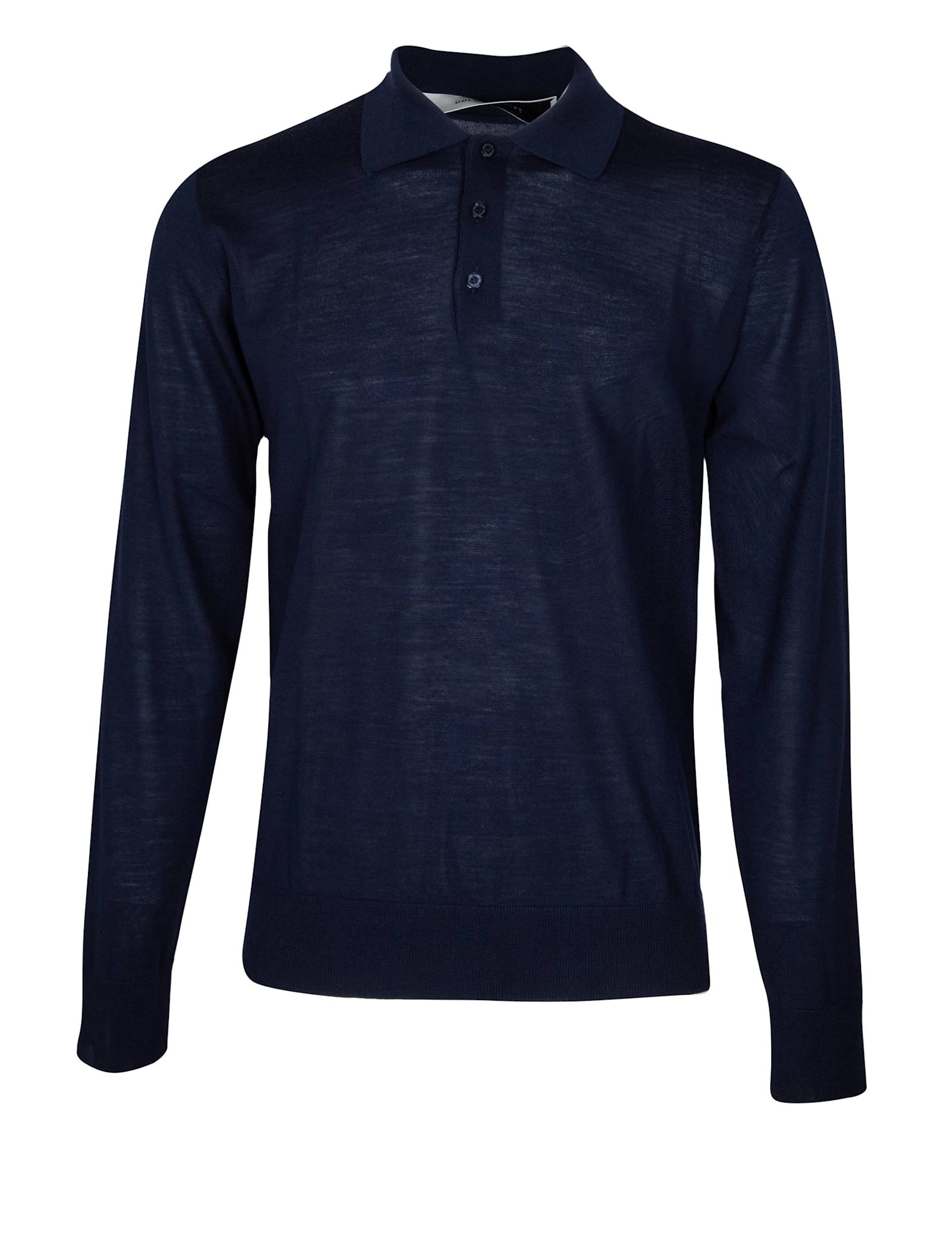 Golden Goose Merino Wool Polo Shirt, Navy Blue