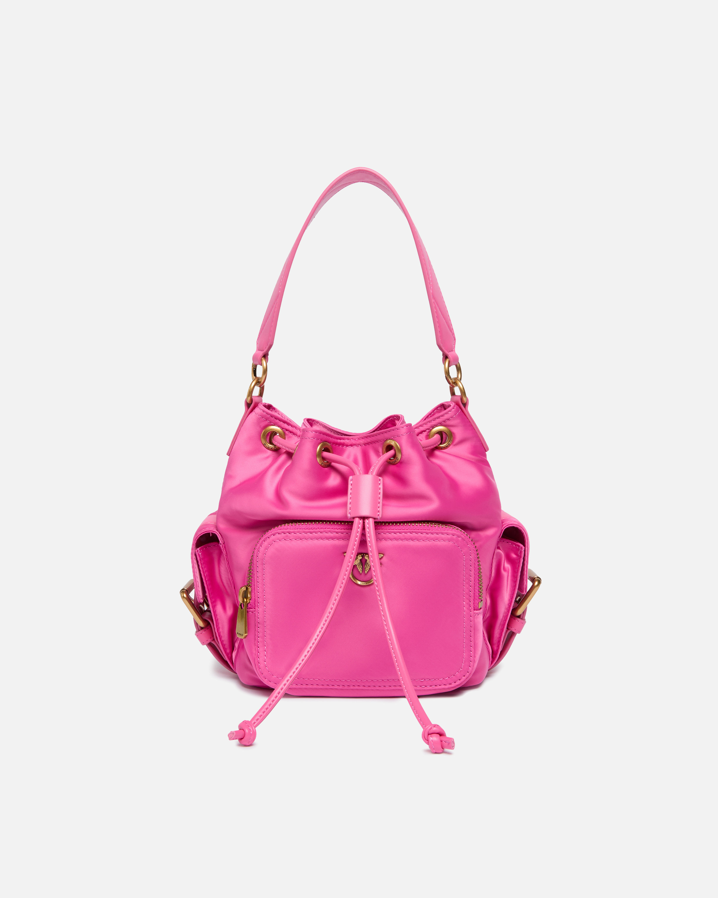 Pinko, Small satin bucket bag, P22q, U