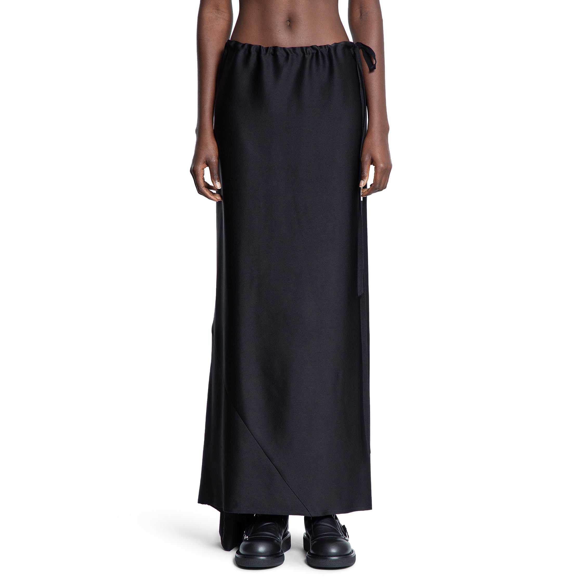Eveline Long Bias Skirt in Cady Satin