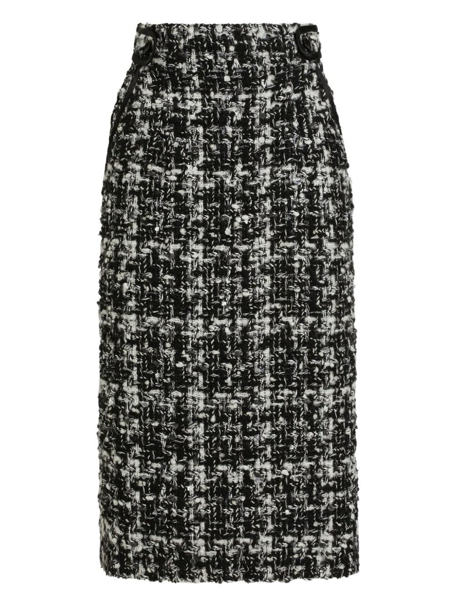Dolce & Gabbana Wool Blend Midi Skirt
