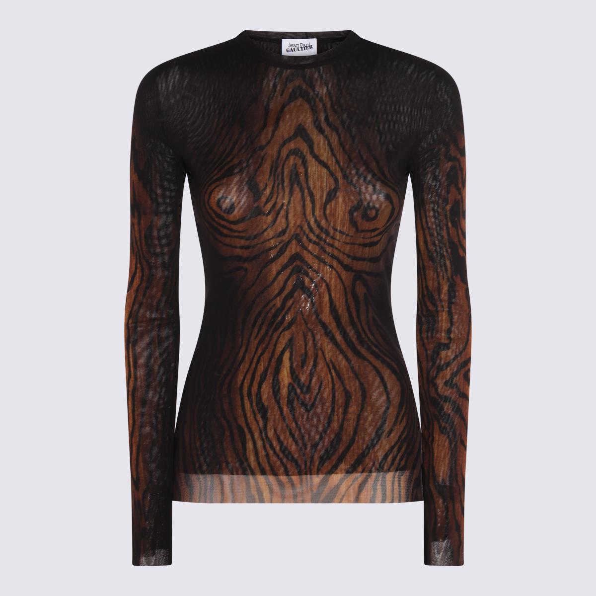 Jean Paul Gaultier Black And Brown Top