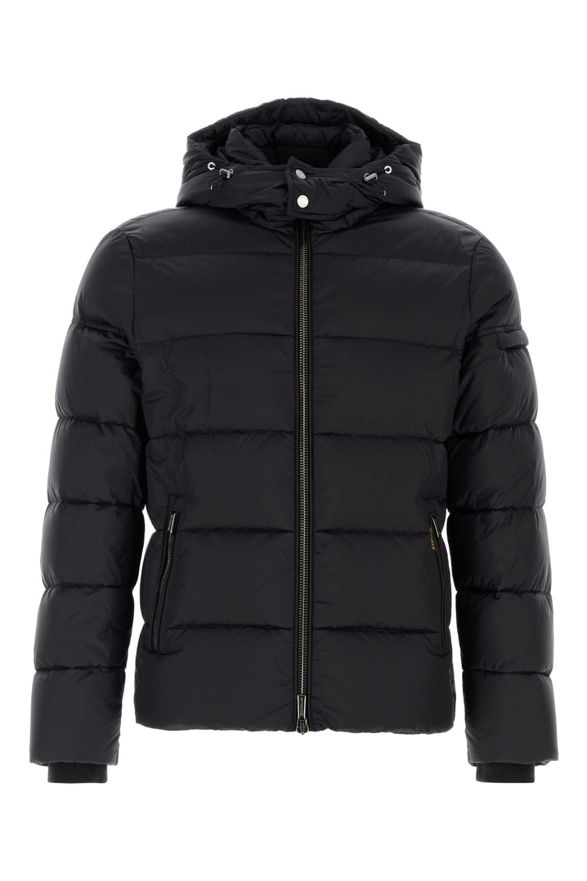 Moorer Navy Blue Nylon Brett Down Jacket