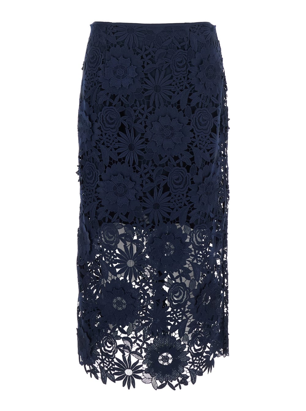 Rotate by Birger Christensen 3d Lace Pencil Skirt