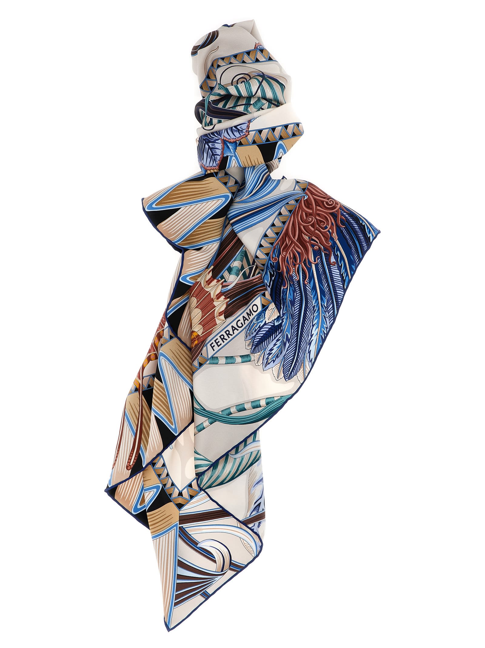 Ferragamo giada Print Scarf