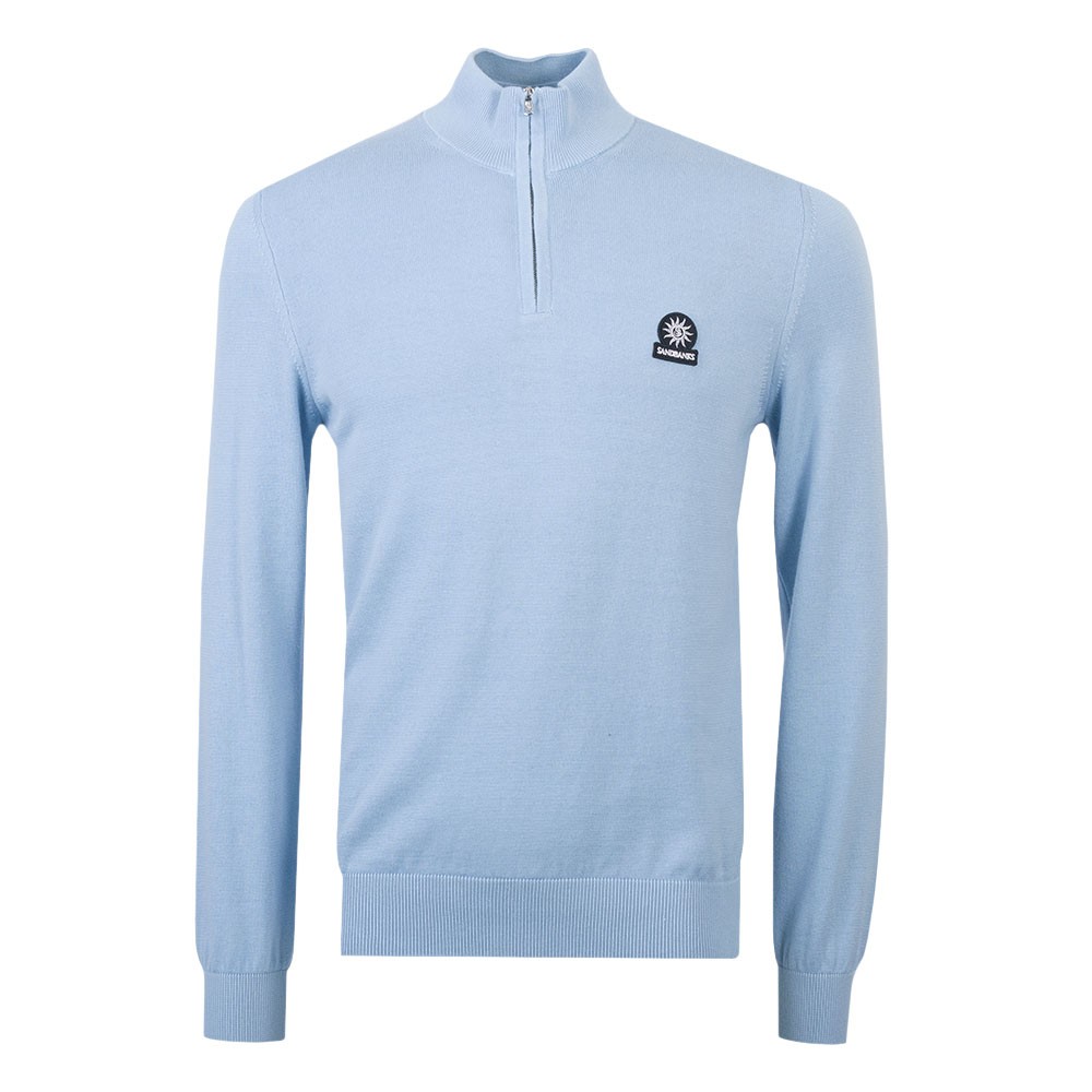 Fine Gauge Quarter Zip Knitted Jumper