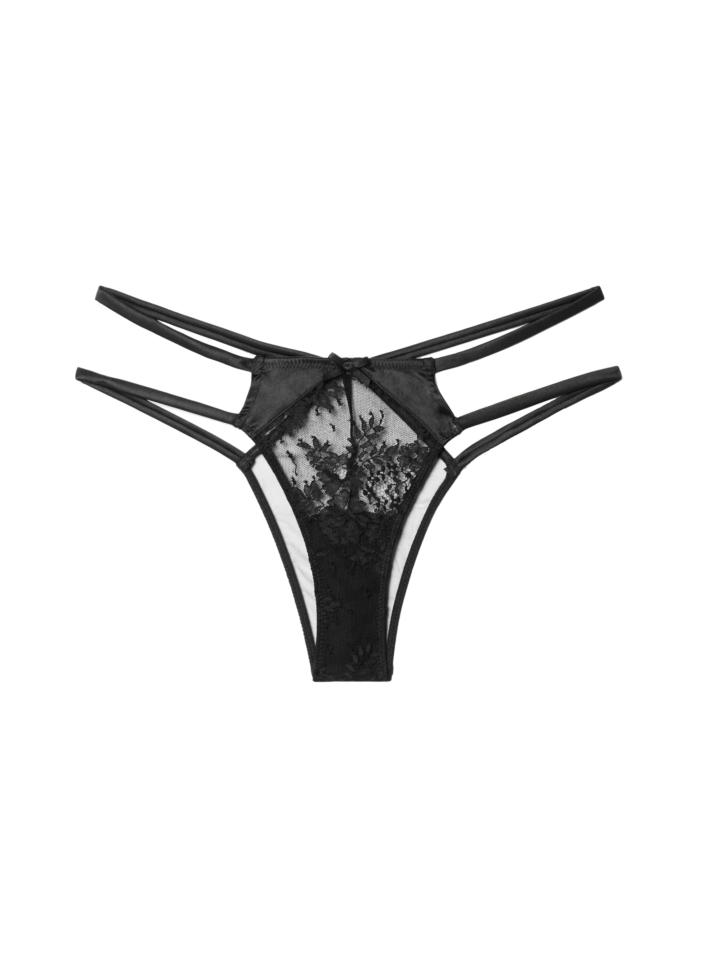 Fleur du Mal Frankie Lace Strappy Tanga