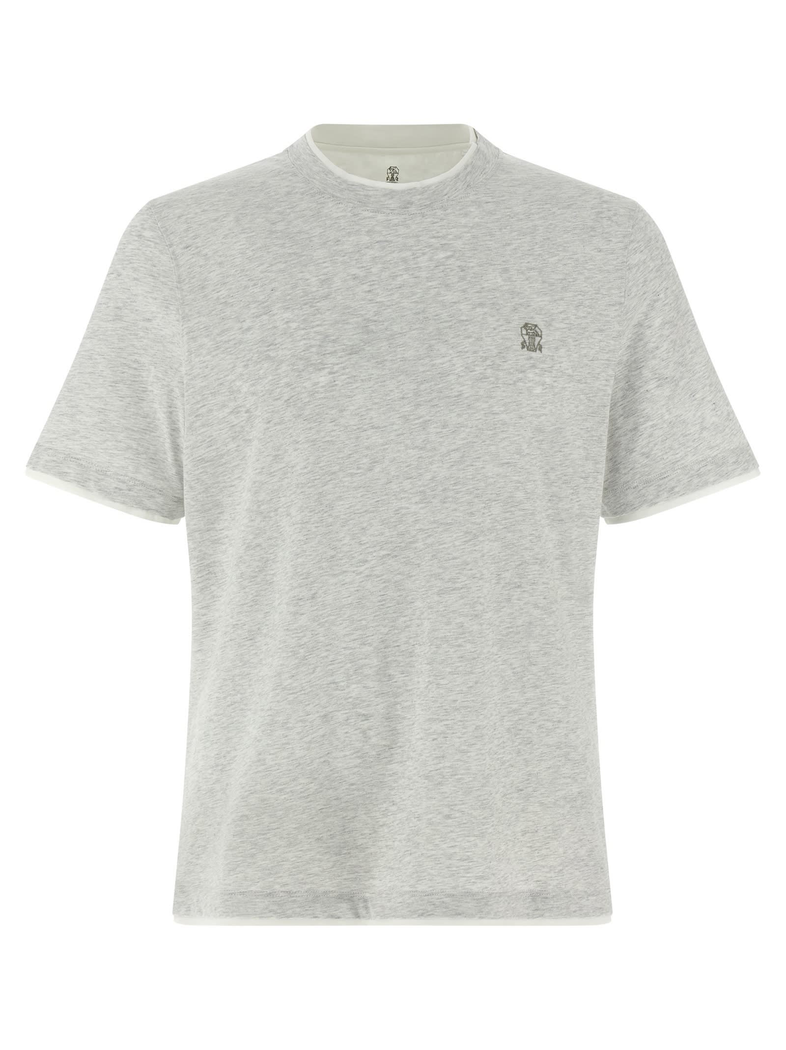Brunello Cucinelli Logo Layered T-shirt