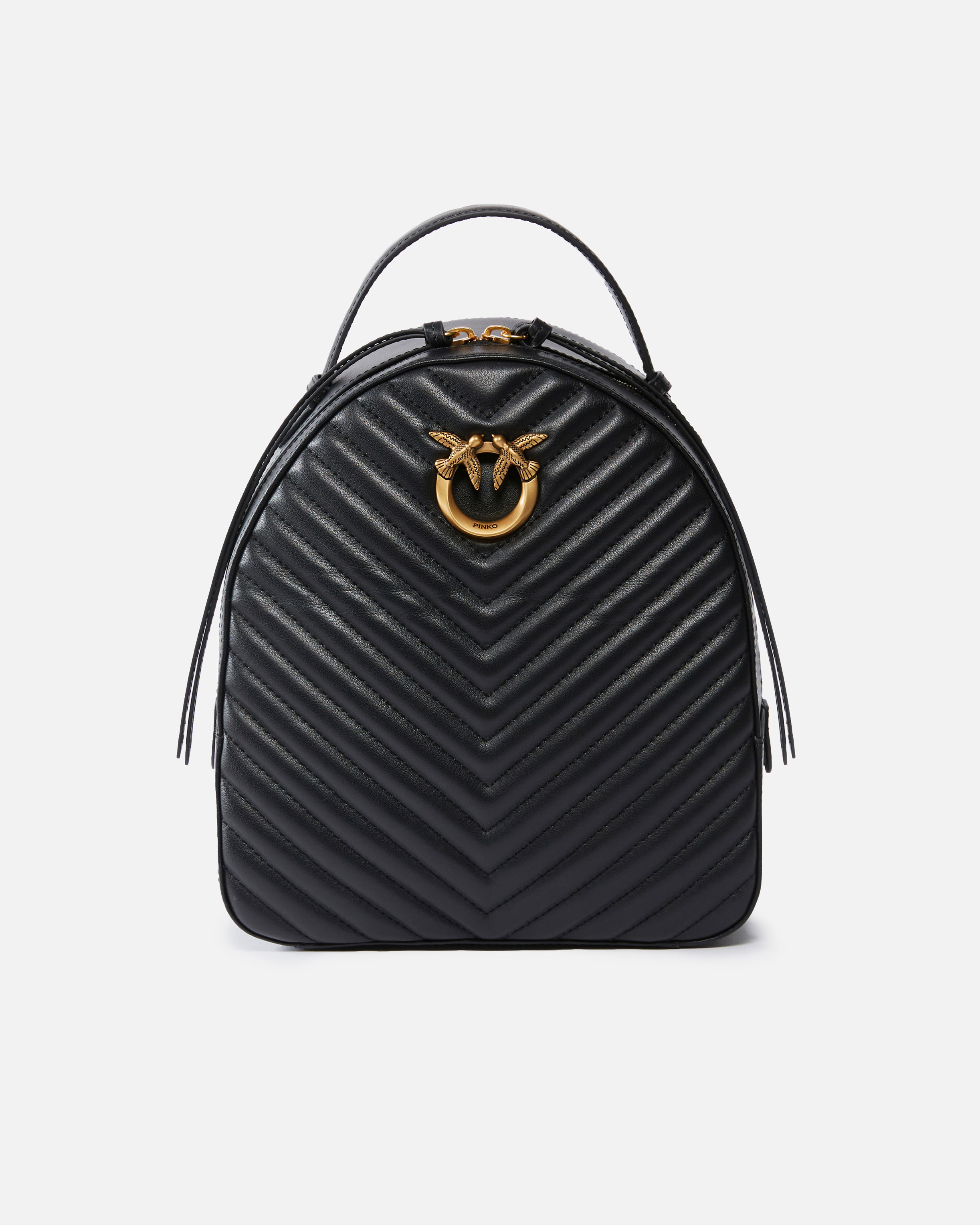 Pinko, Sac à dos Love Backpack, Noir-vieil or, U