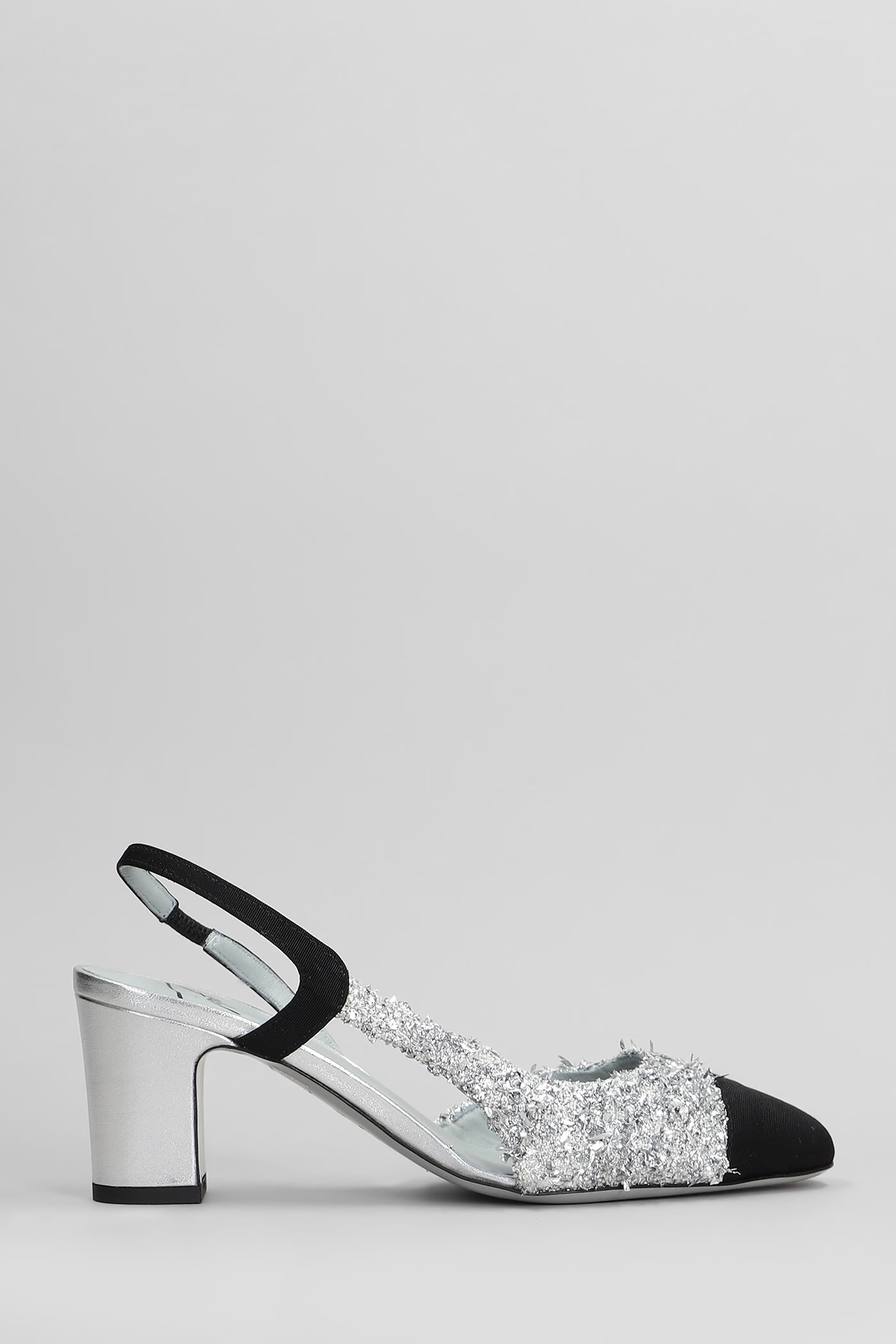 Roberto Festa Shirley Pumps In Silver Leather And Fabric