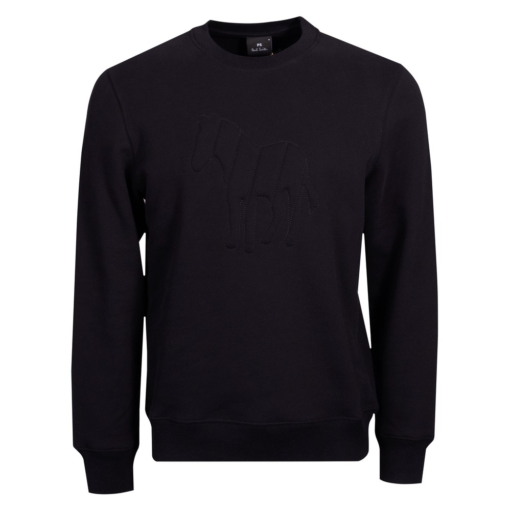 Embroidered Zebra Crewneck Sweatshirt