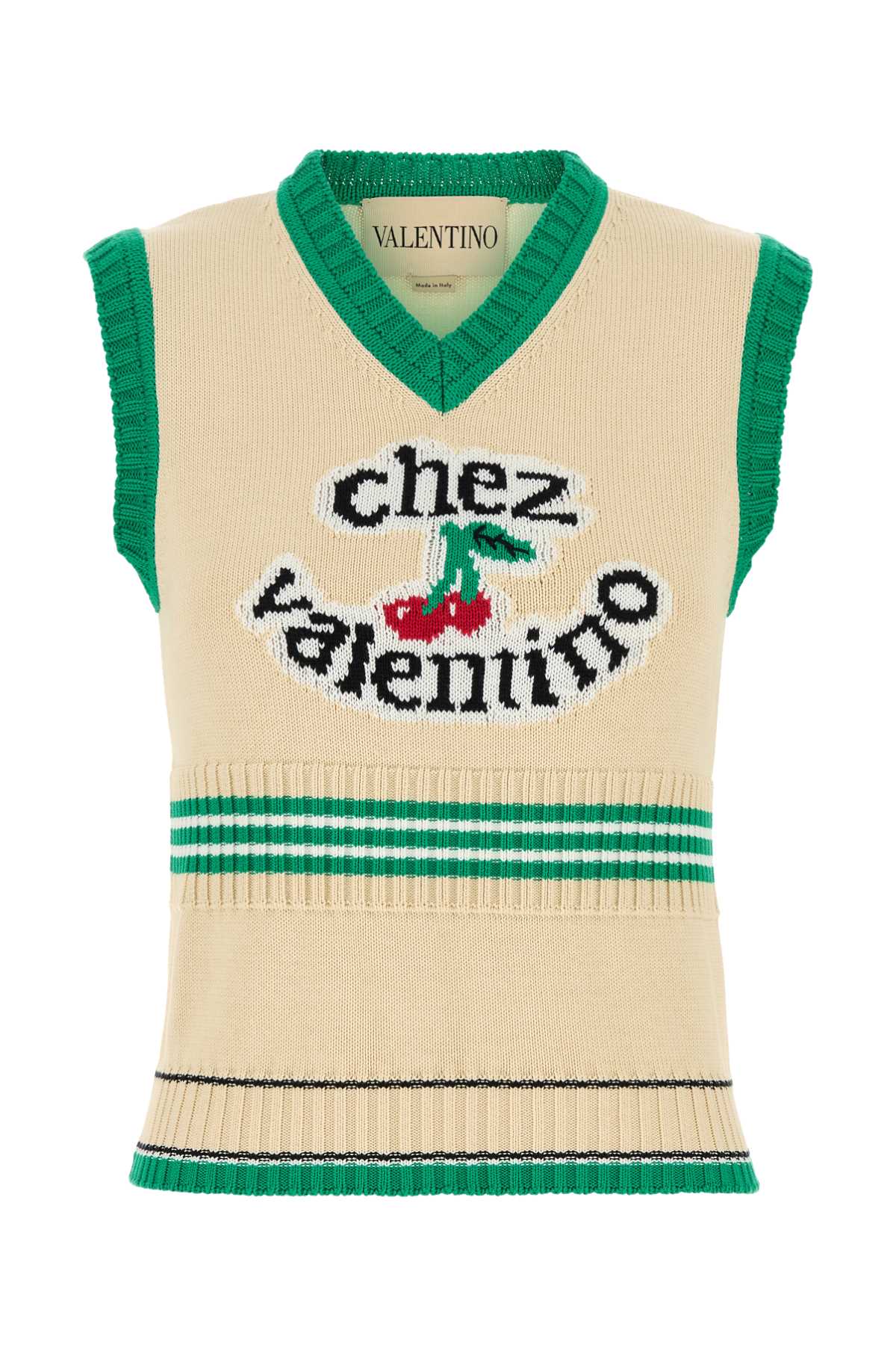 Valentino Garavani Cream Cotton Vest