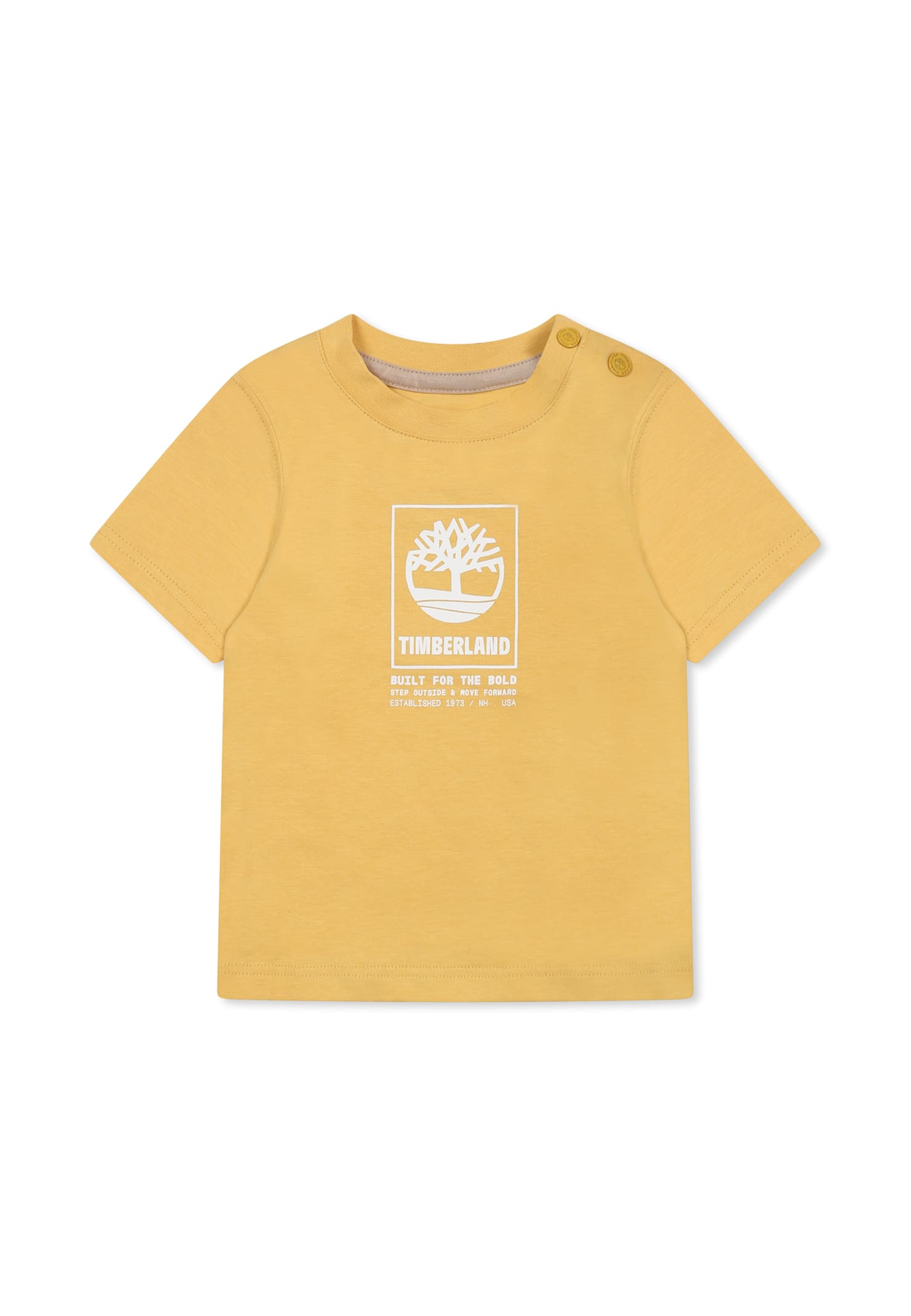 Timberland Yellow T-shirt For Baby Boy With Logo