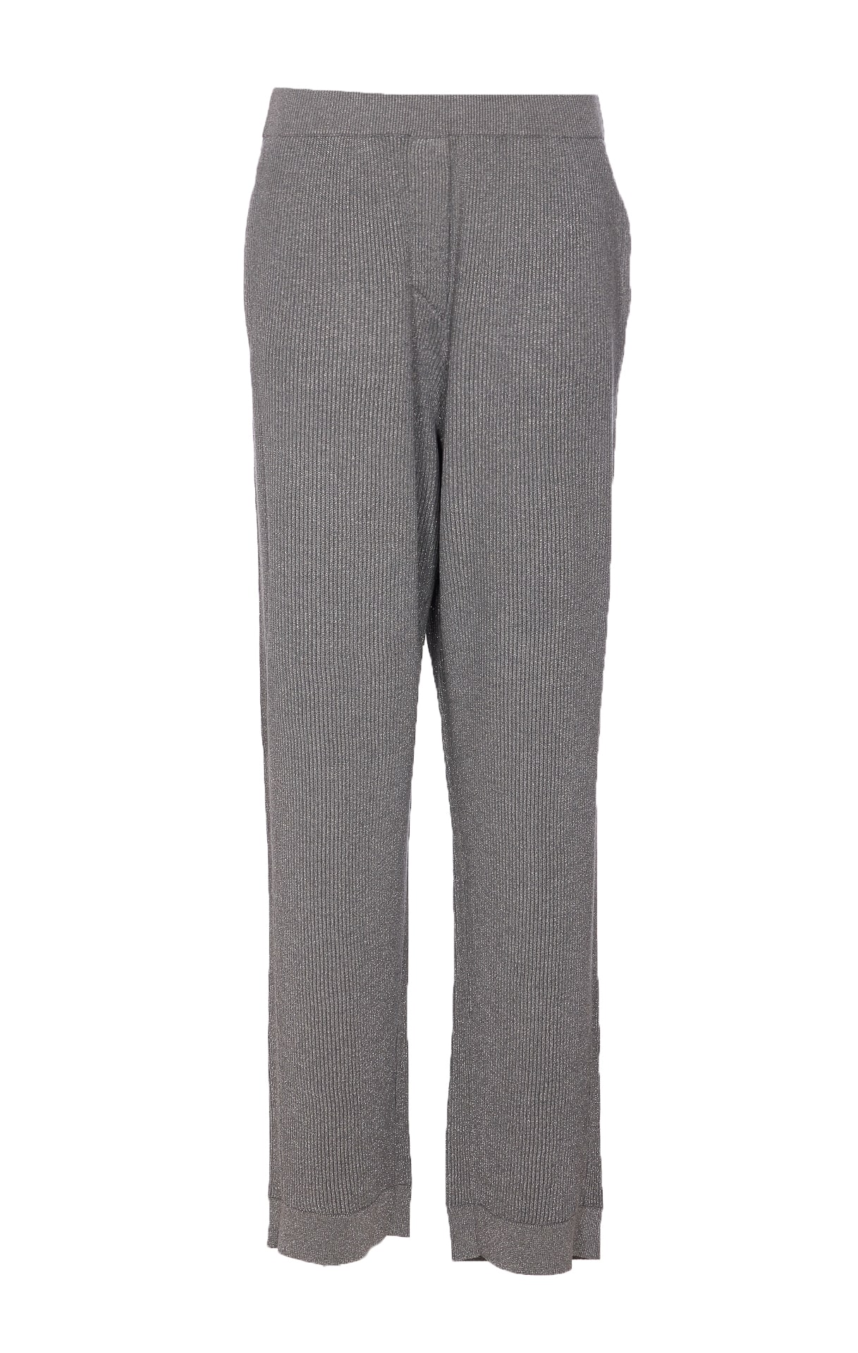 Brunello Cucinelli Vanise Sparkling Knitted Trousers In English Rib