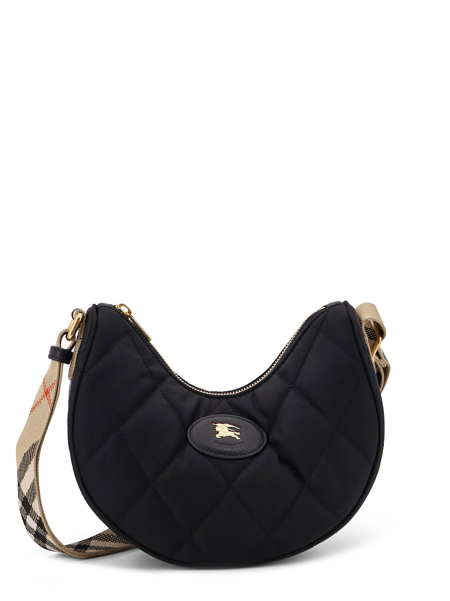 Burberry Horseshoe Nylon Shoulder Bag