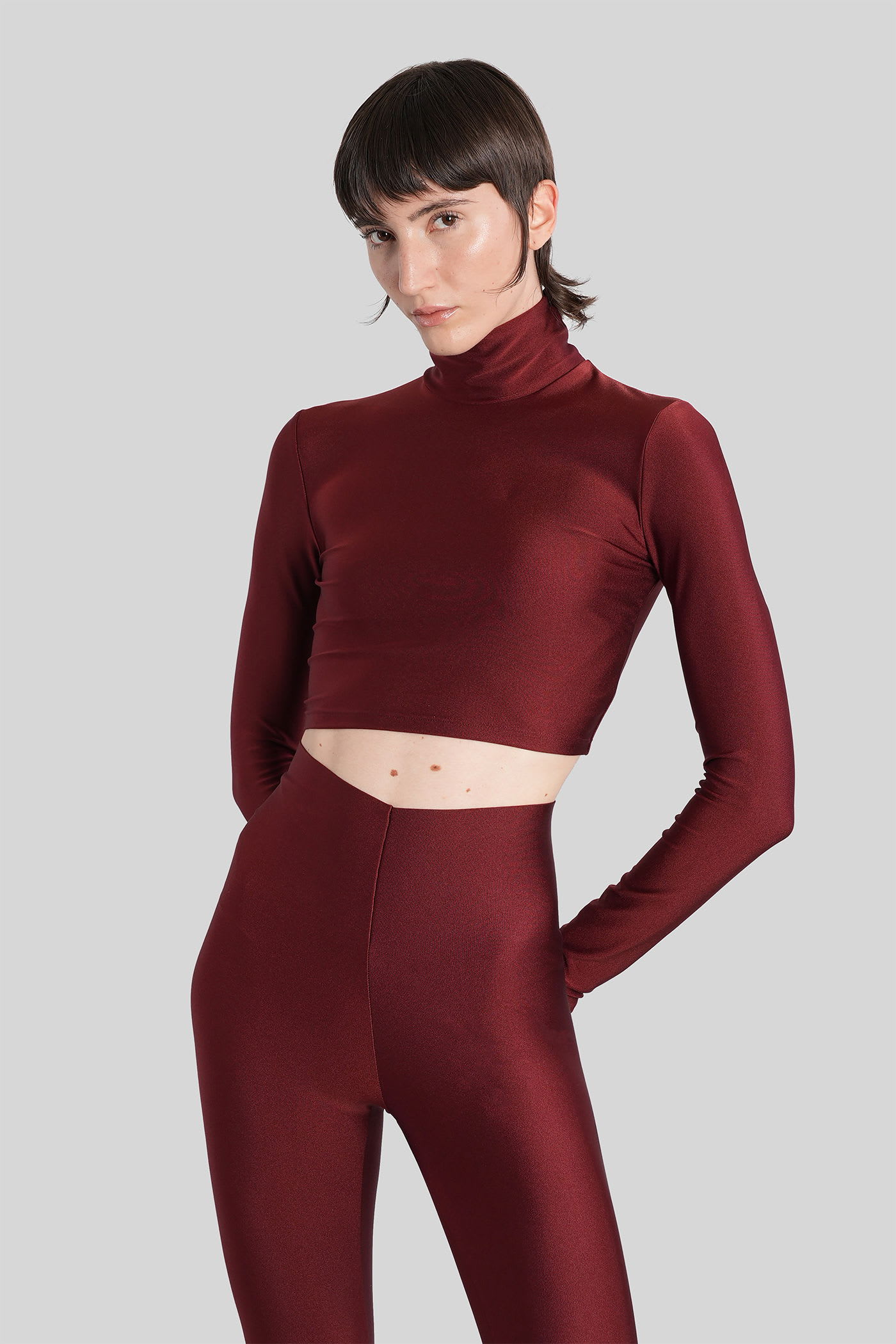 The Andamane Orchid Topwear In Bordeaux Polyamide