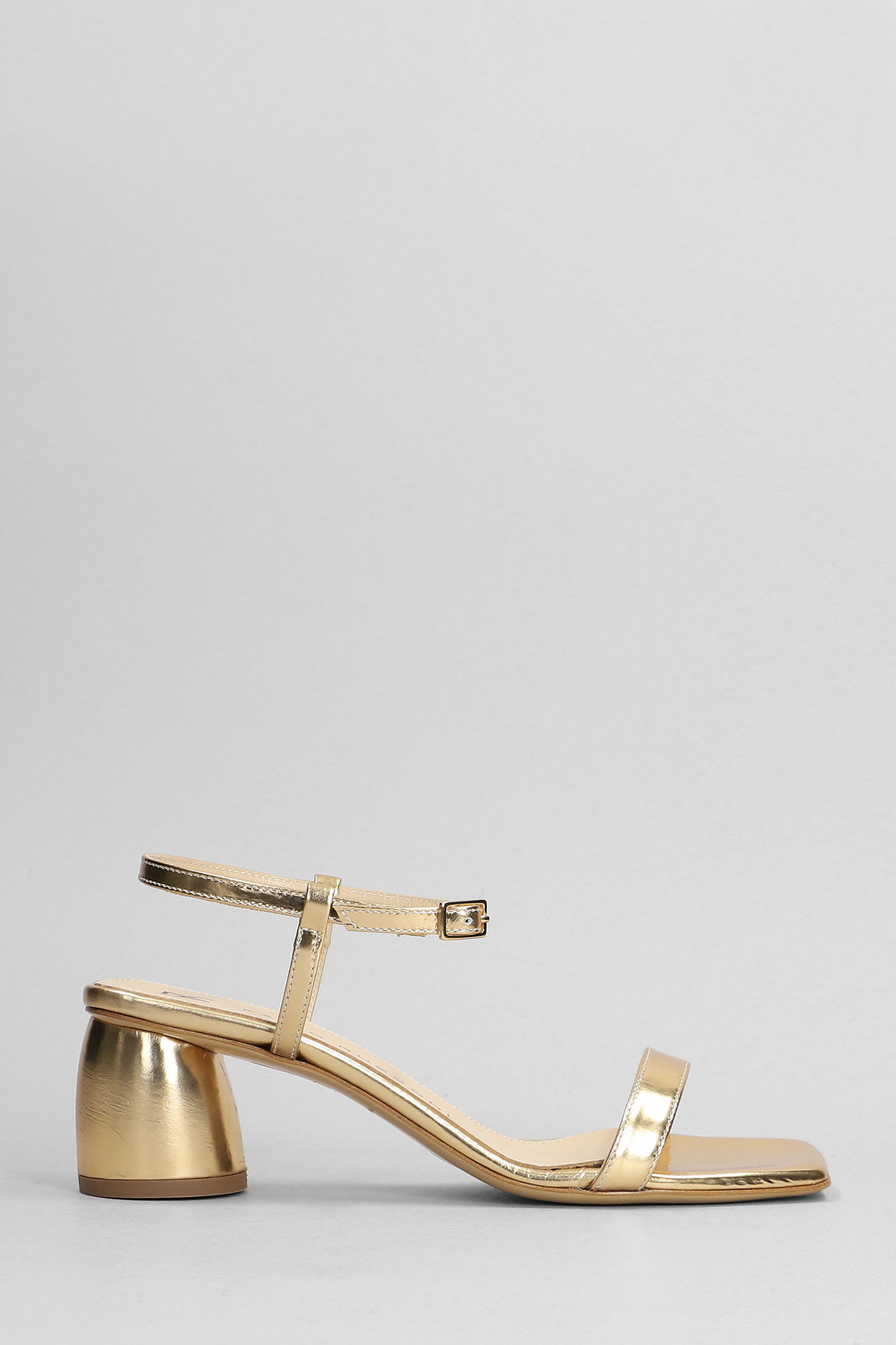 Fabio Rusconi Sandals In Platinum Leather