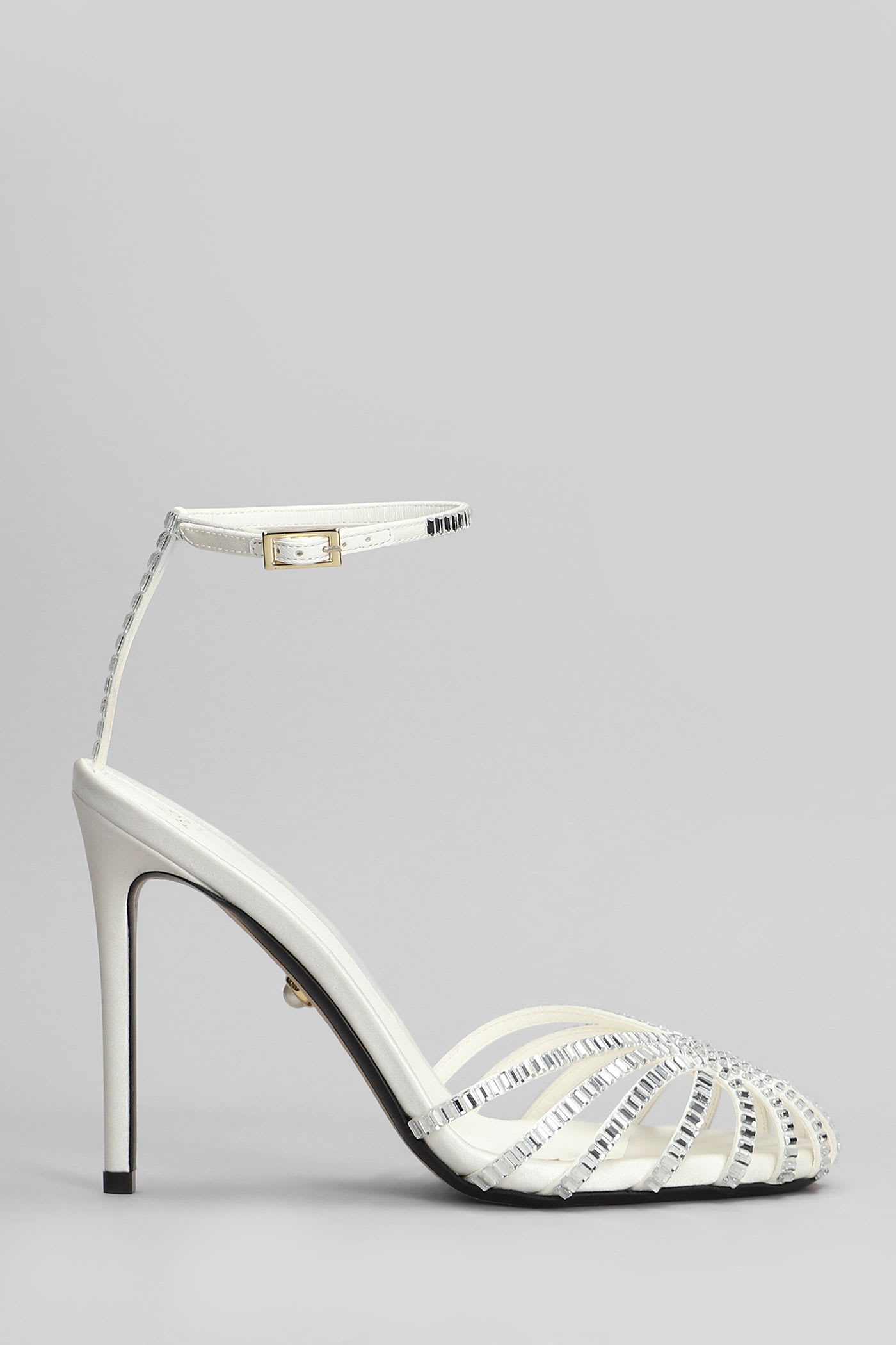 Alevì Penelope 110 Sandals In White Satin