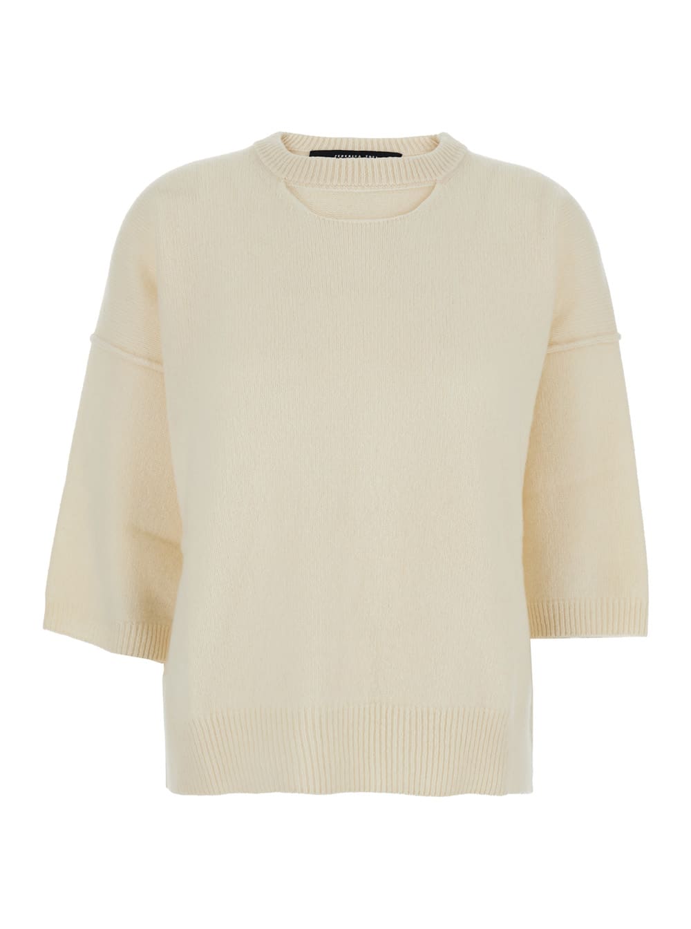 Federica Tosi Maglia Over 70%lana/30%cashmere Cuciture A Vista